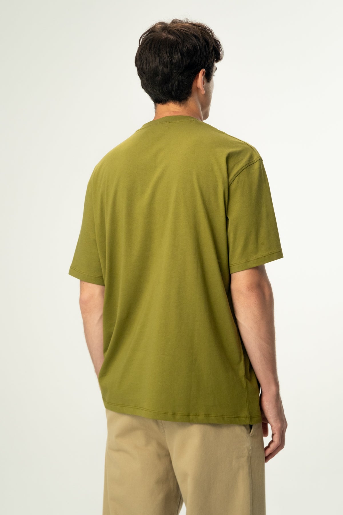 Blossoms Oversiz Lightweight T-Shirt - Haki