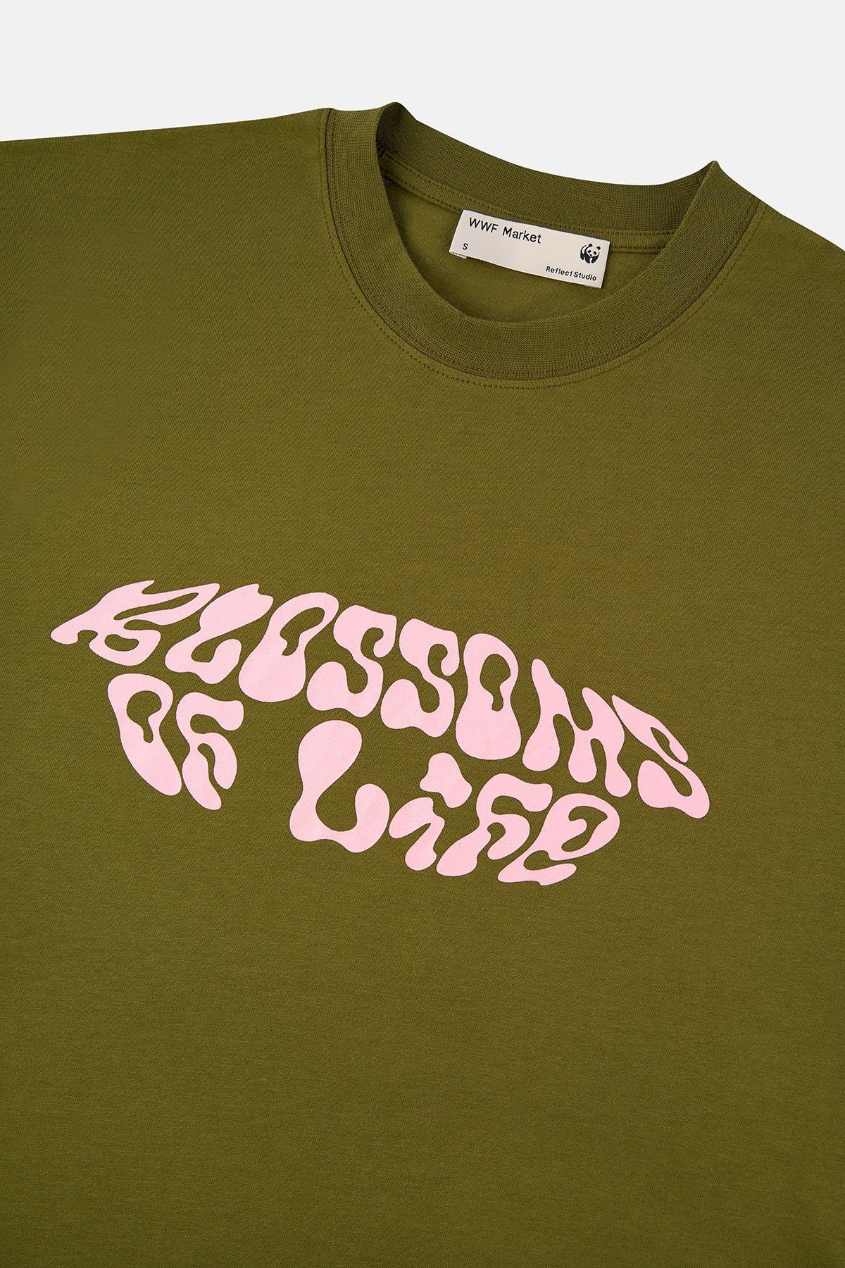 Blossoms Oversiz Lightweight T-Shirt - Haki