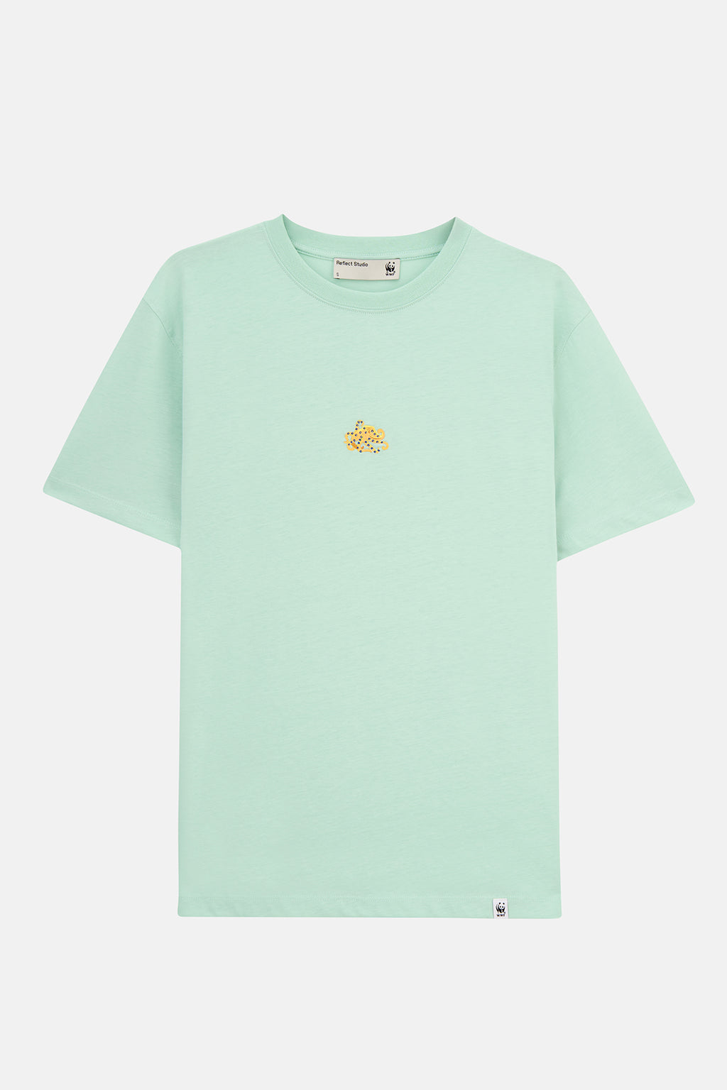 Mavi Halkalı Ahtapot Lightweight T-Shirt - Mint