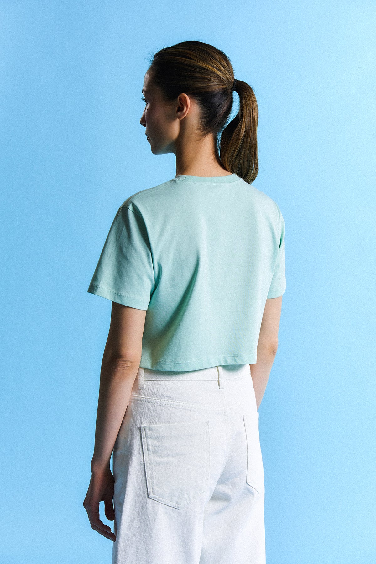 Shrimp Lightweight Crop T-Shirt - Mint