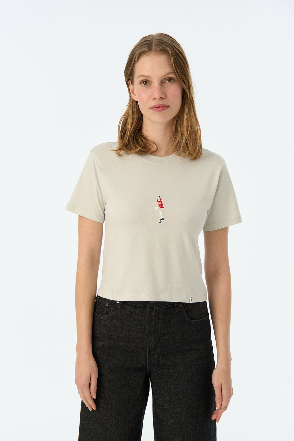 Demir Leydi Lightweight Kadın T-Shirt - Açık Gri