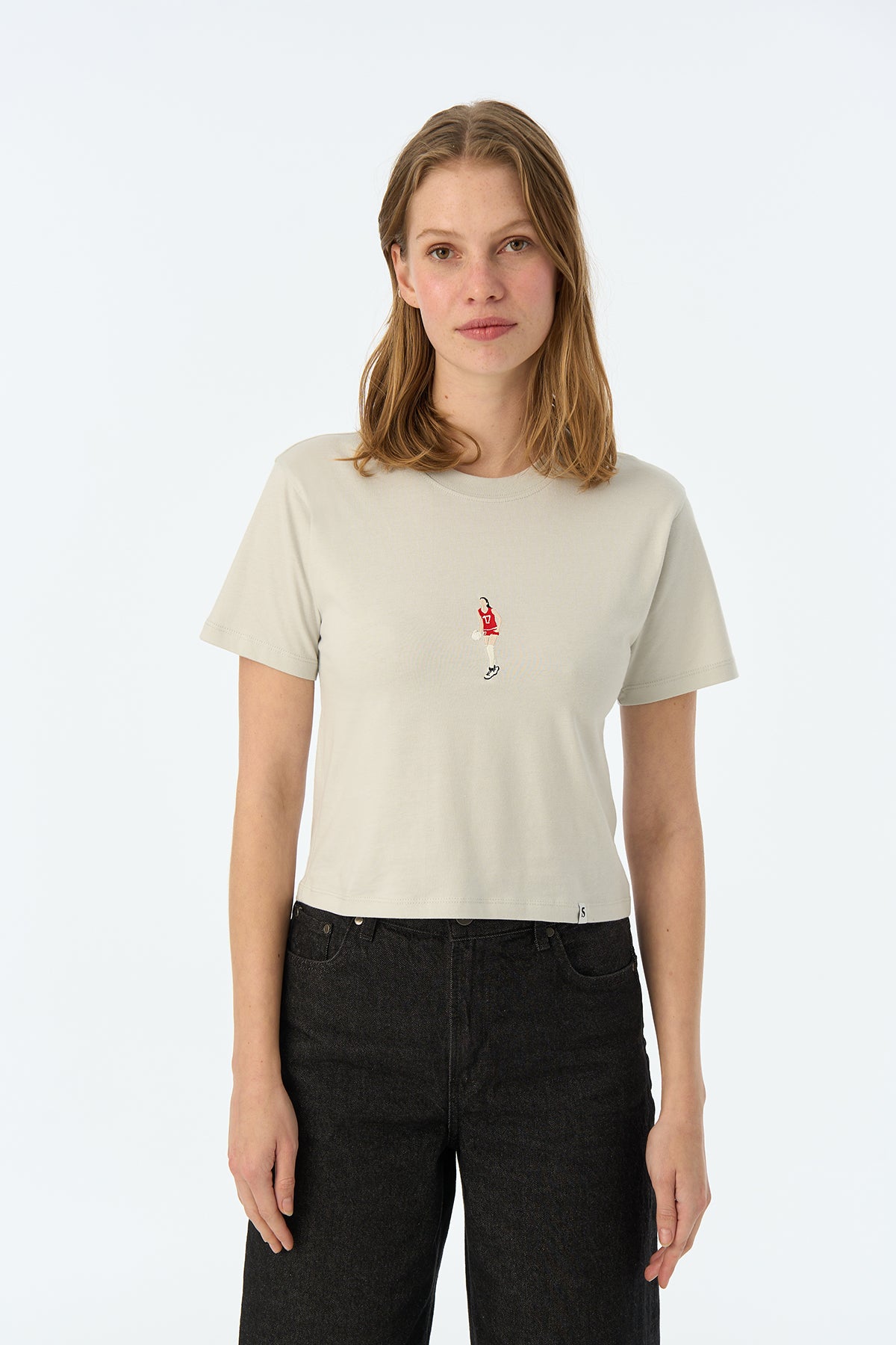 Demir Leydi Lightweight Kadın T-Shirt - Açık Gri
