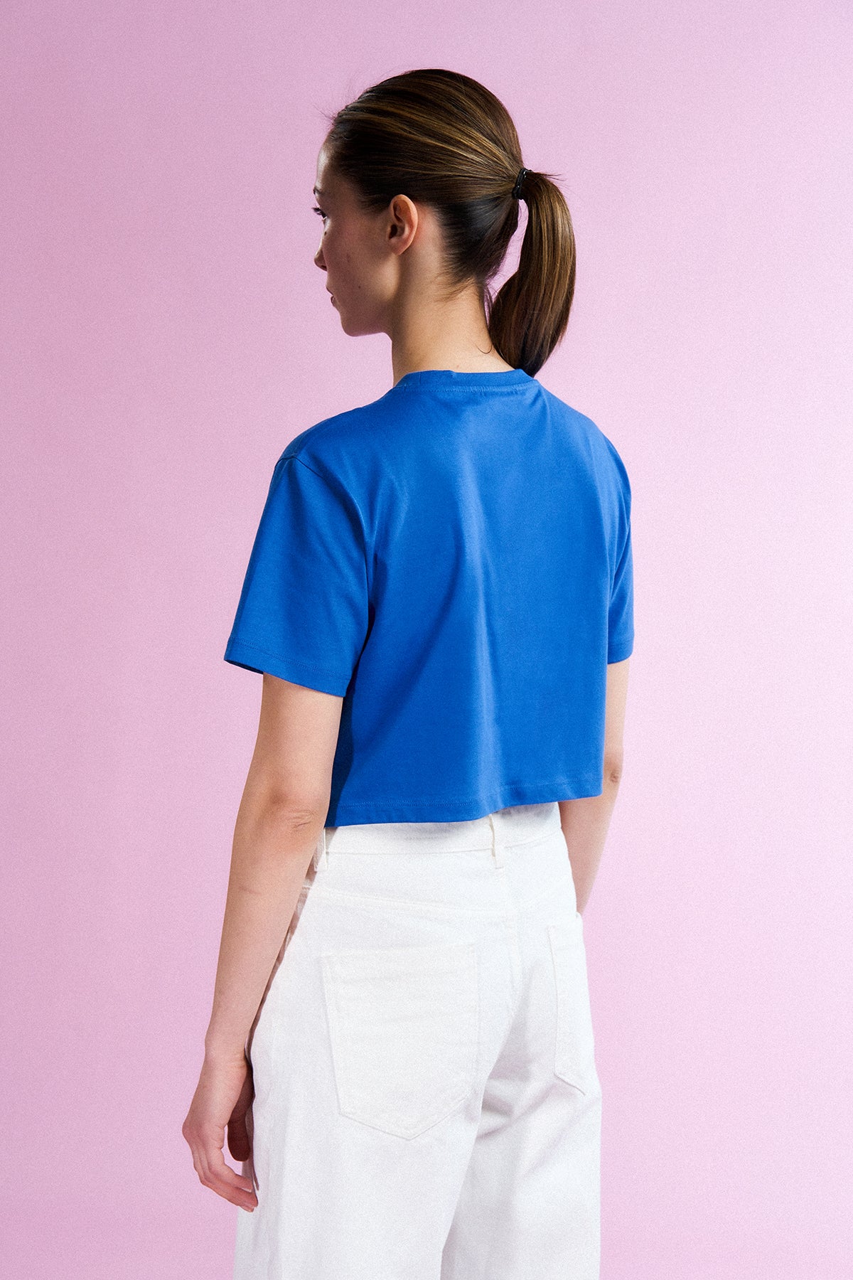 Yellow Tang Lightweight Crop T-Shirt - Saks Mavi