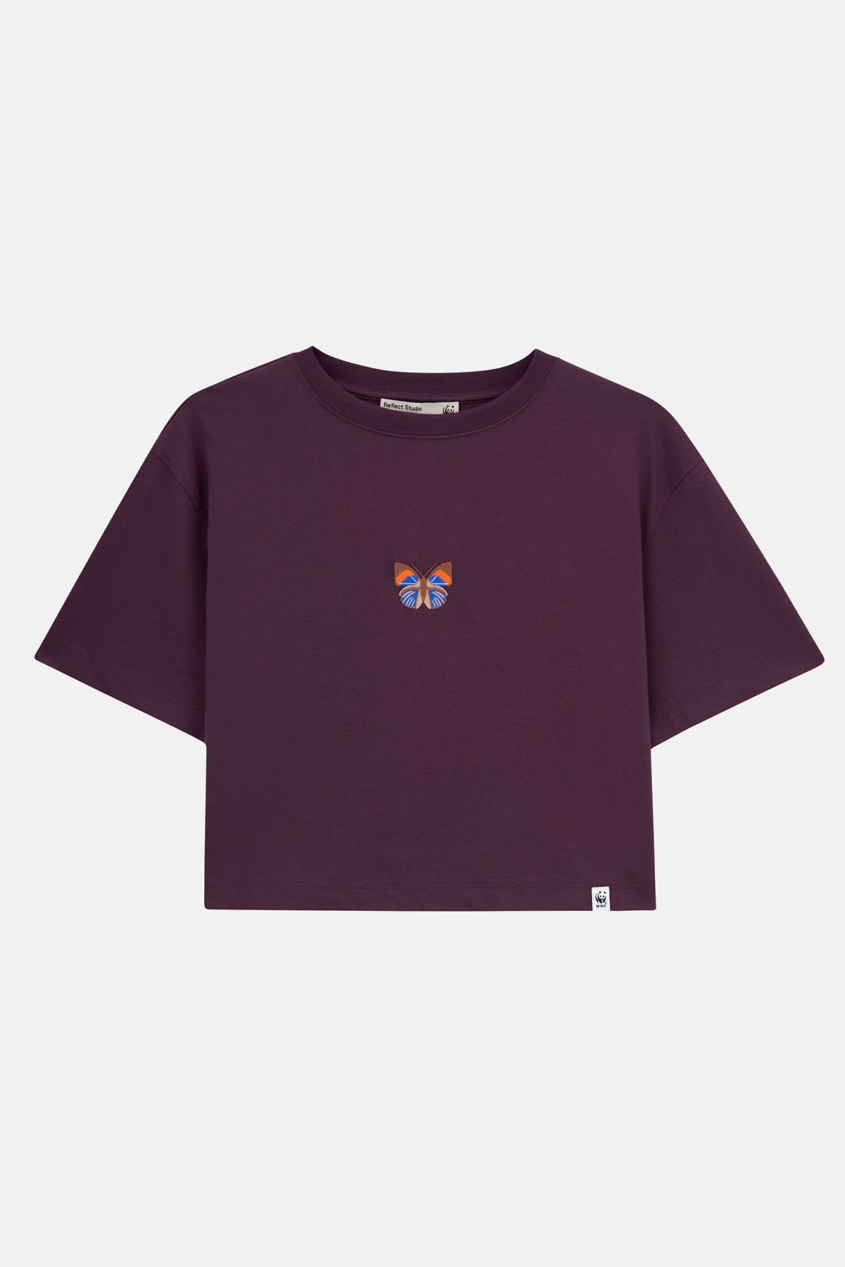 Kallima Parelekta Lightweight Crop T-Shirt - Mürdüm