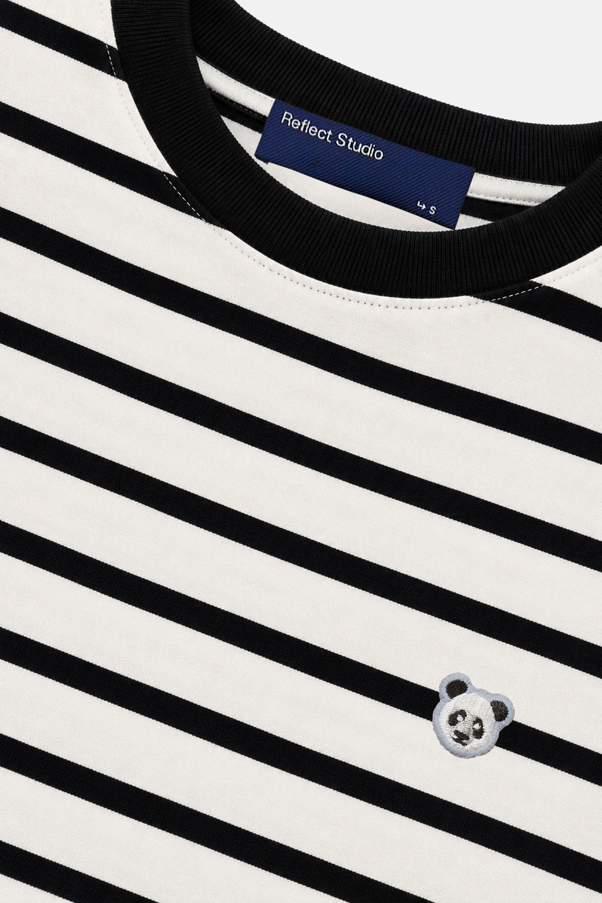 Panda Patch Heavyweight T-shirt - Siyah-Beyaz