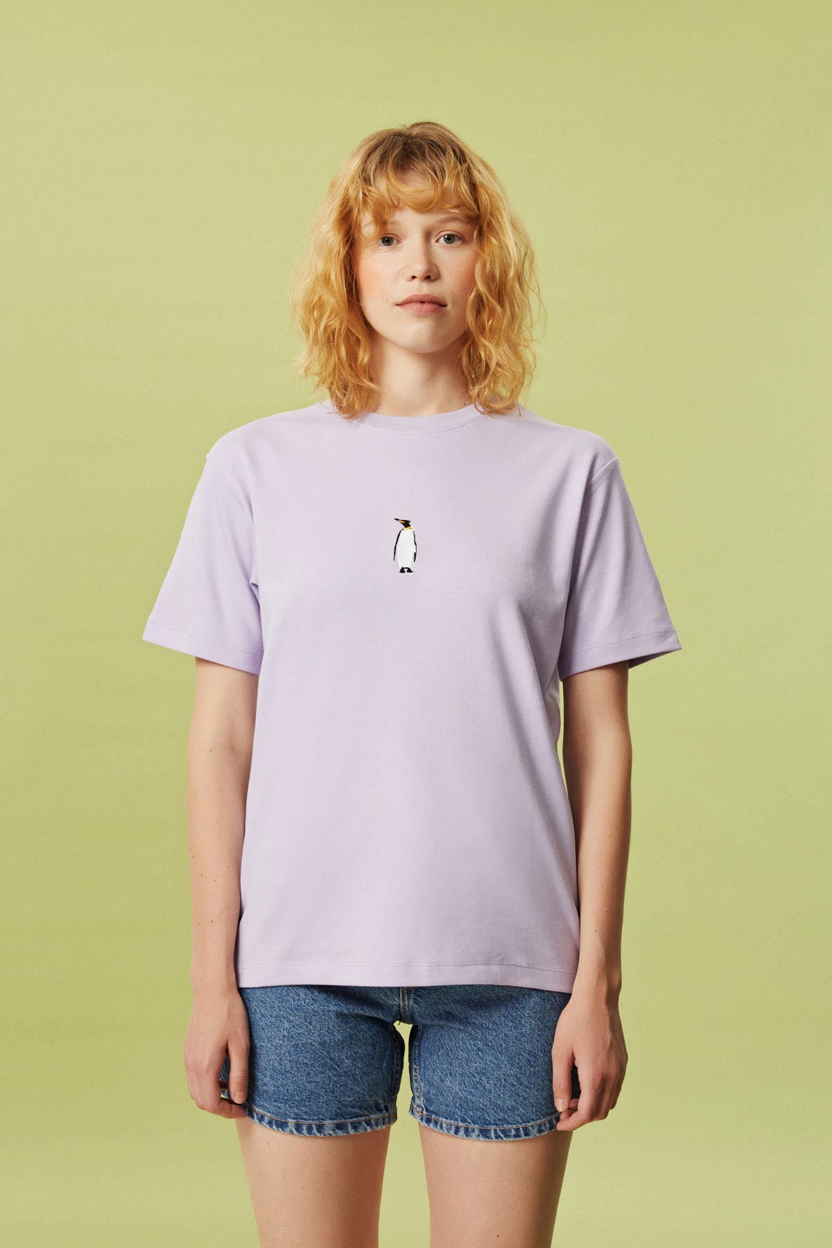 İmparator Penguen Premium T-Shirt - Lila