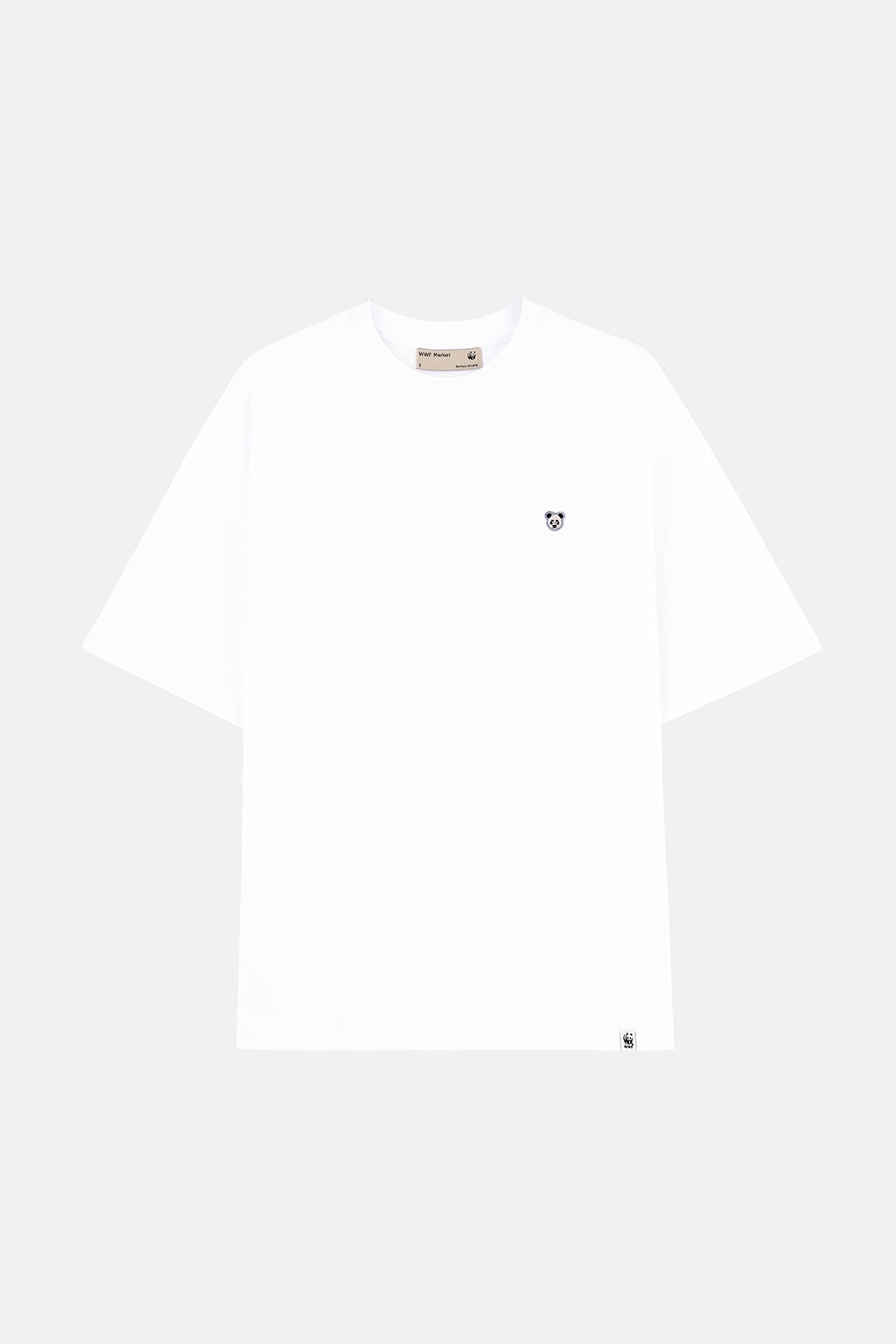 Panda Oversize Lightweight T-Shirt - Beyaz