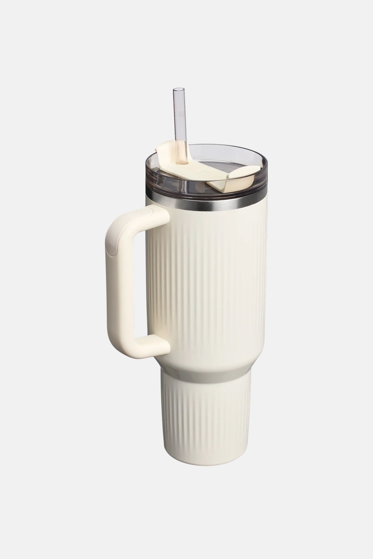 Stanley Quencher® H2.0 Fluted Pipetli Termos Bardak 1,18 L – Cream Gloss