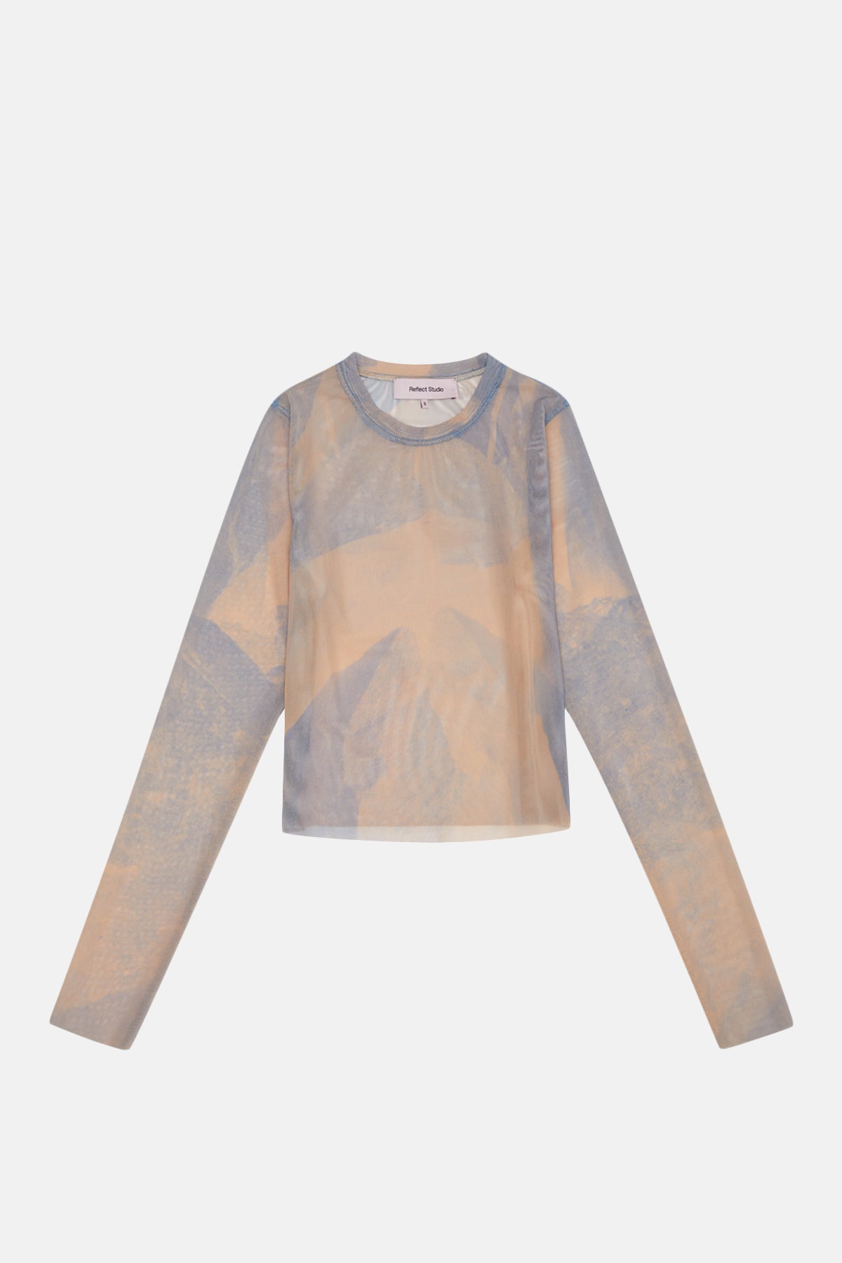Long Sleeve Mesh Top - Dusty