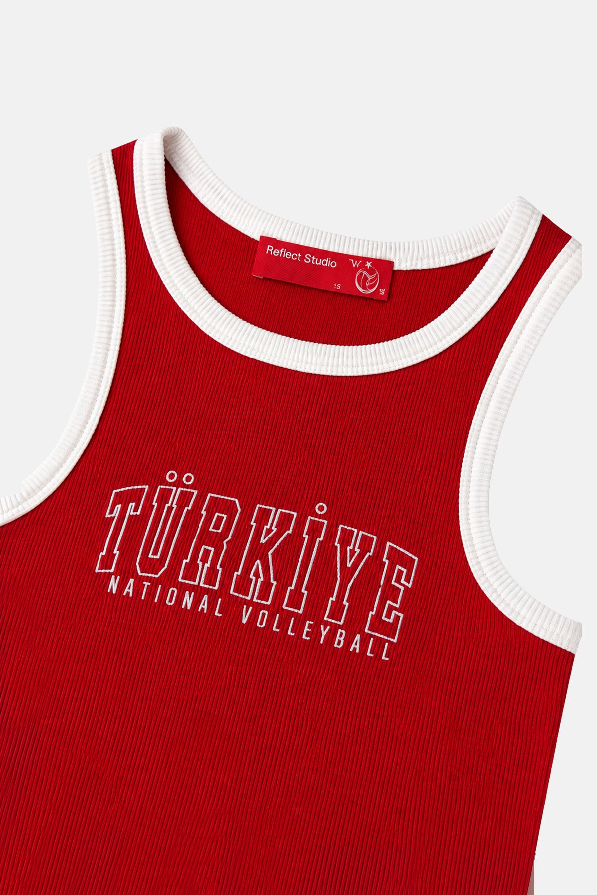 Türkiye Milli Voleybol Takımı Halter Yaka Ribana Crop Top - Kırmızı