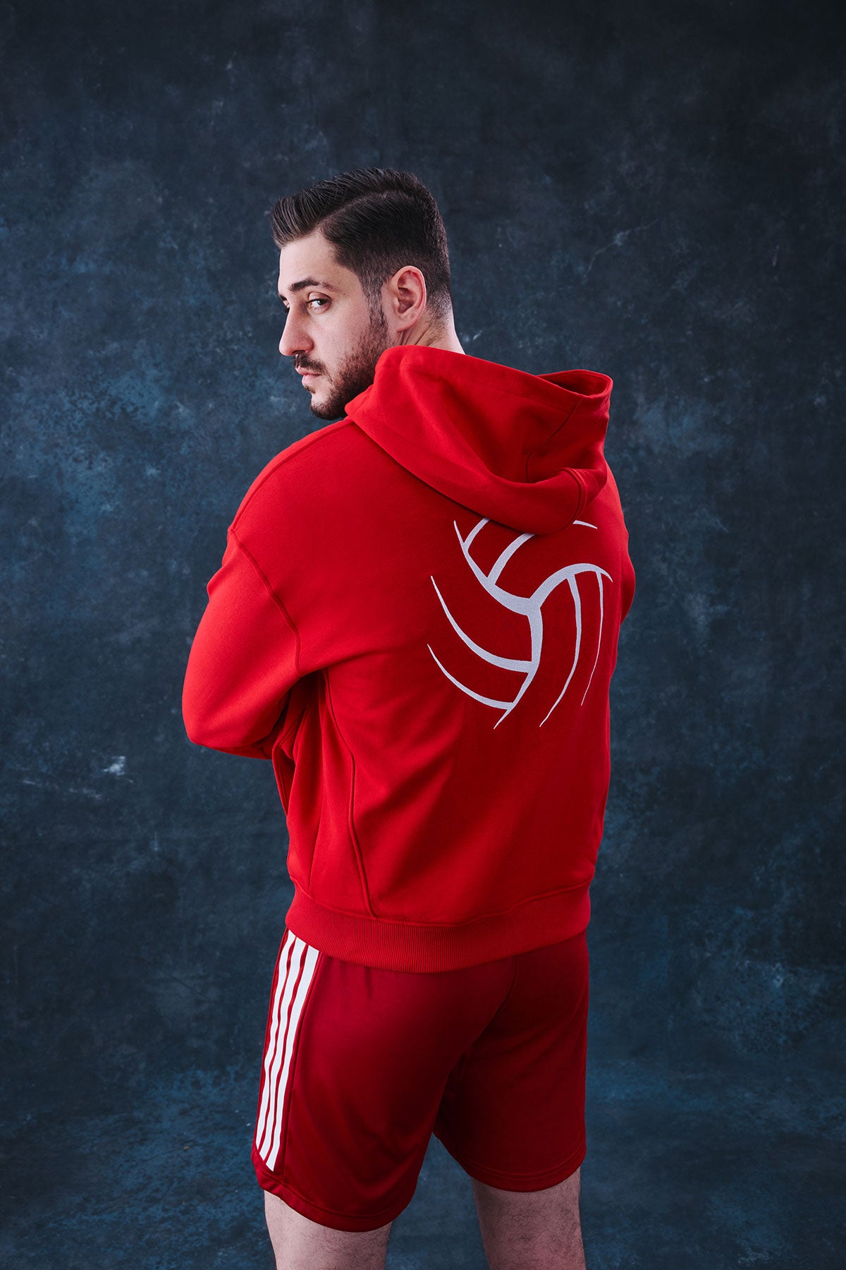 Voleybol Soft Fleece Hoodie - Kırmızı