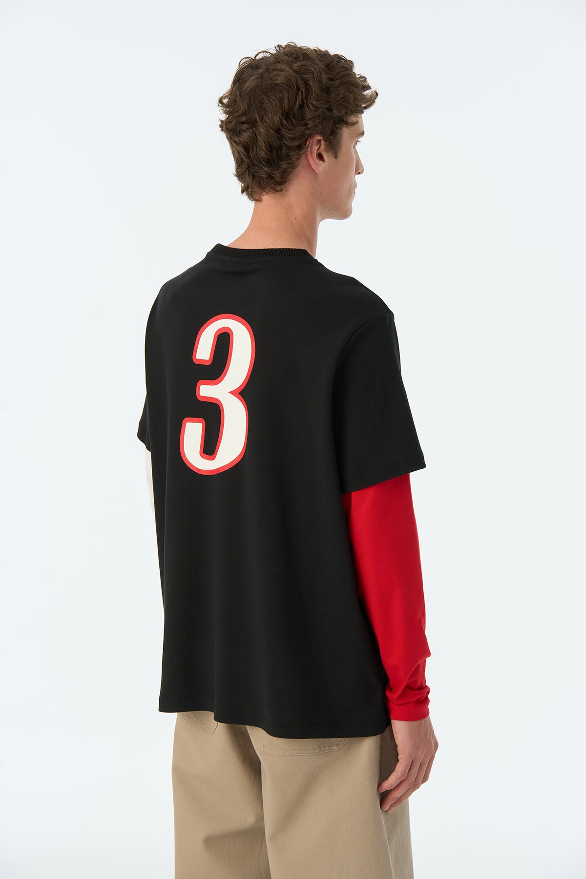 The Answer Double Sleeve T-Shirt - Siyah