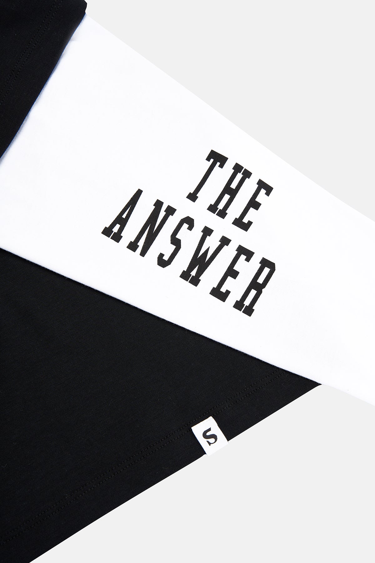 The Answer Double Sleeve T-Shirt - Siyah