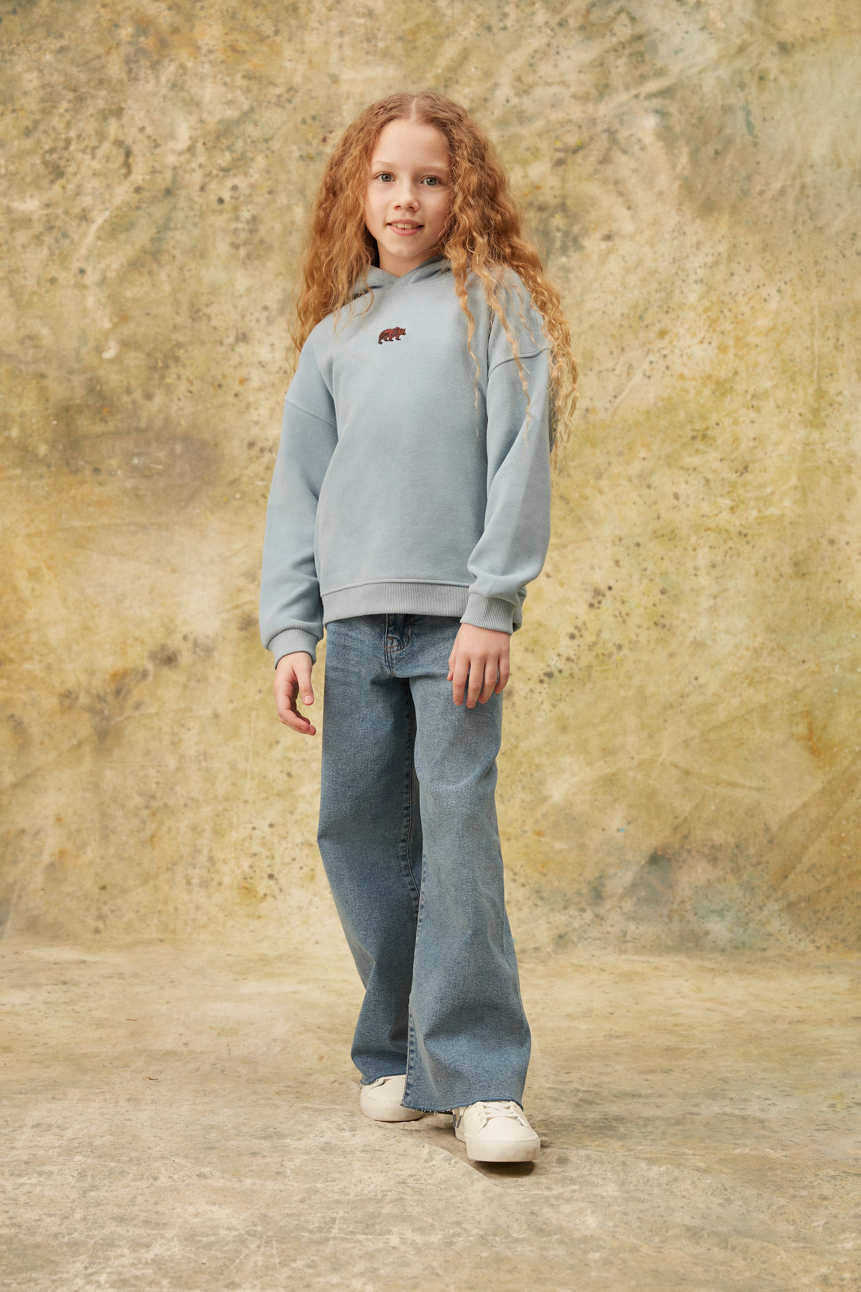 Bozayı SuperSoft Çocuk Hoodie - Açık Mavi