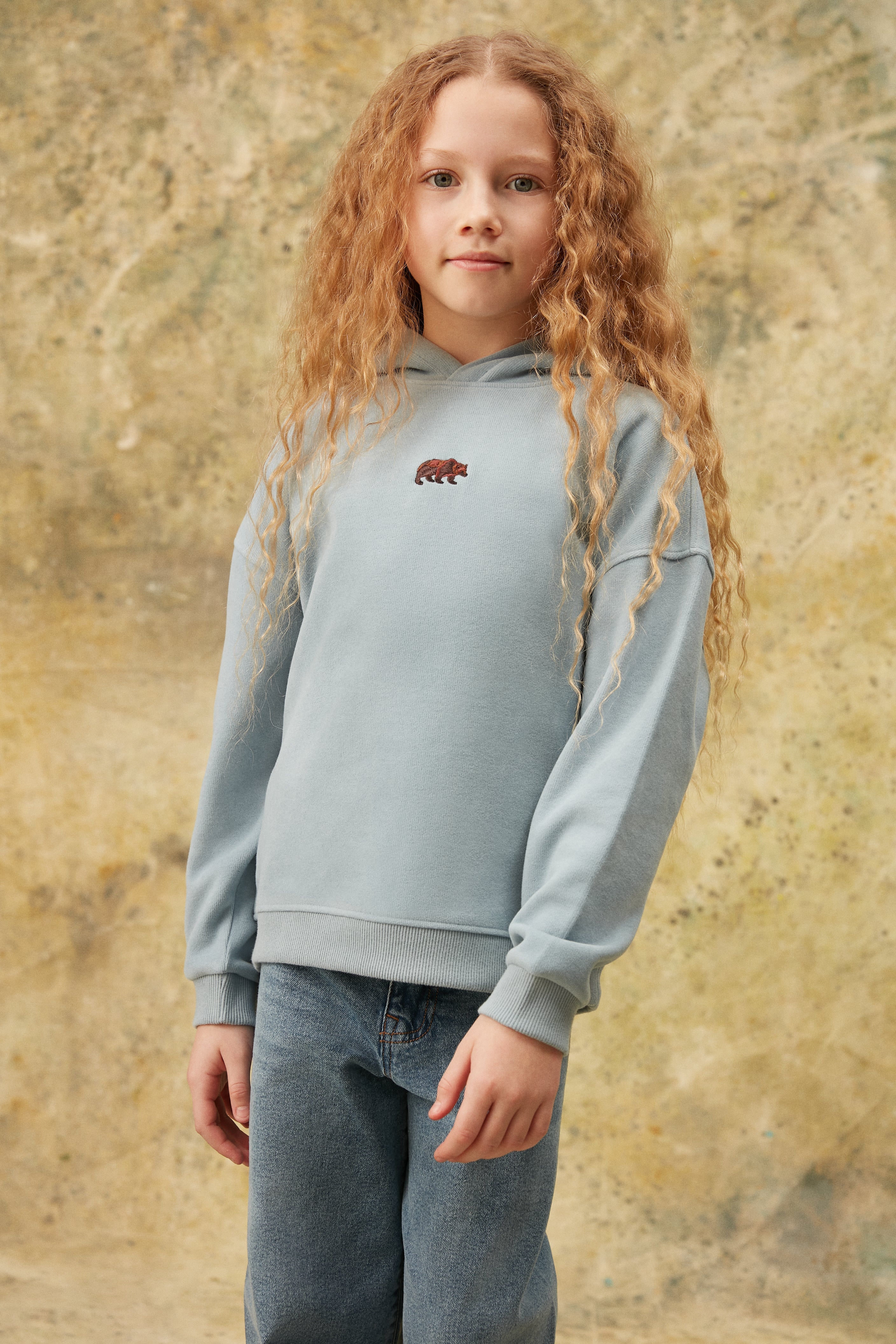 Bozayı SuperSoft Çocuk Hoodie - Açık Mavi