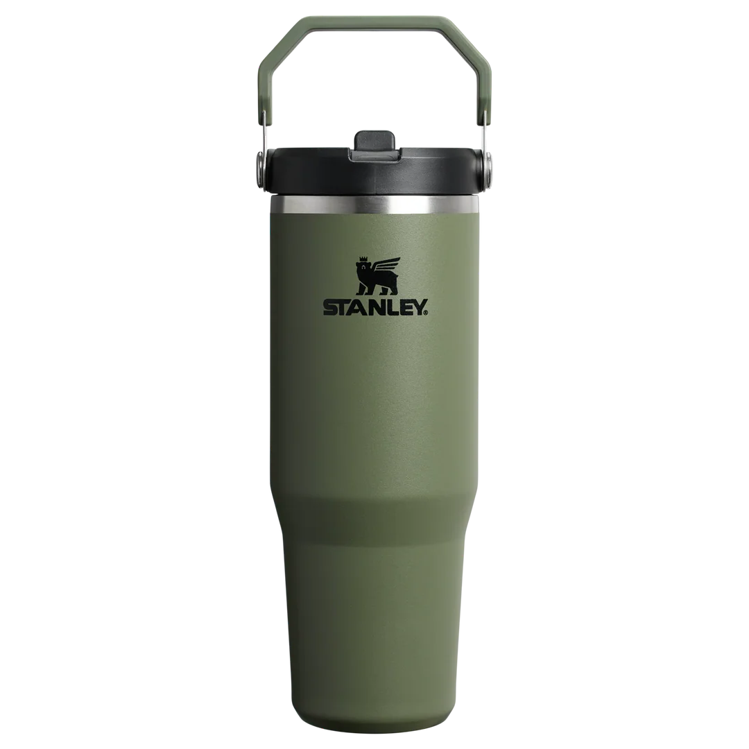 Stanley The IceFlow Flip Straw Pipetli Termos Bardak 0,89 LT - Haki