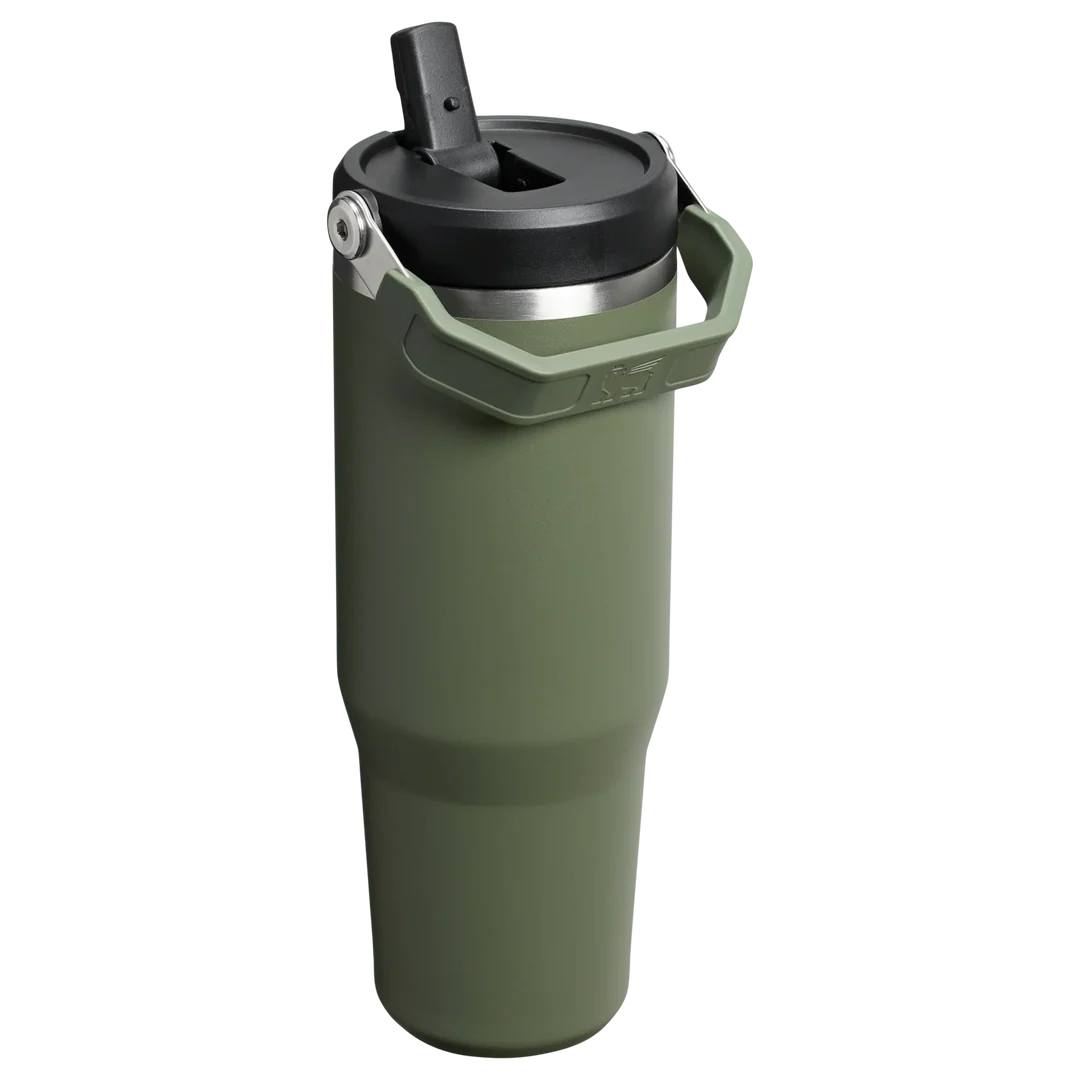 Stanley The IceFlow Flip Straw Pipetli Termos Bardak 0,89 LT - Haki