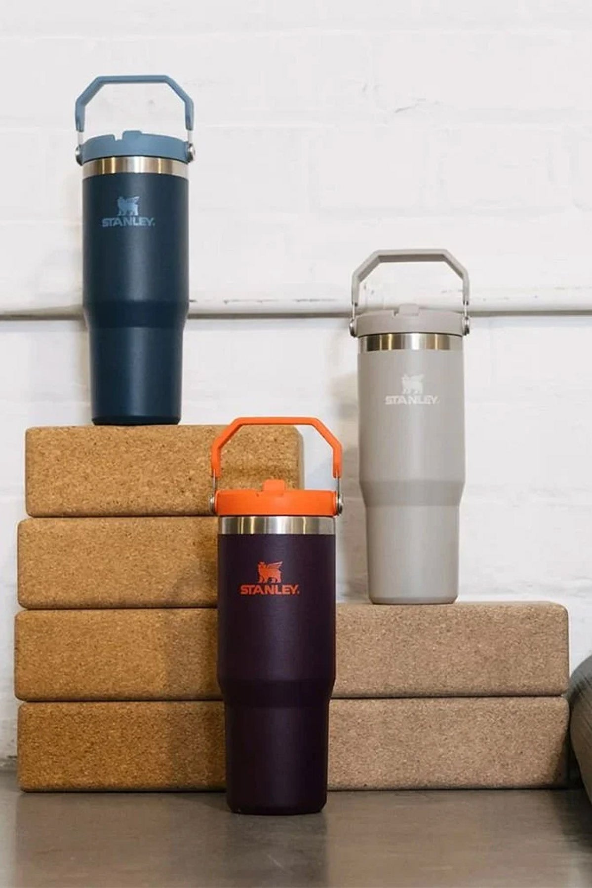 Stanley The IceFlow Flip Straw Pipetli TermosBardak 0,89 LT - Koyu Mavi