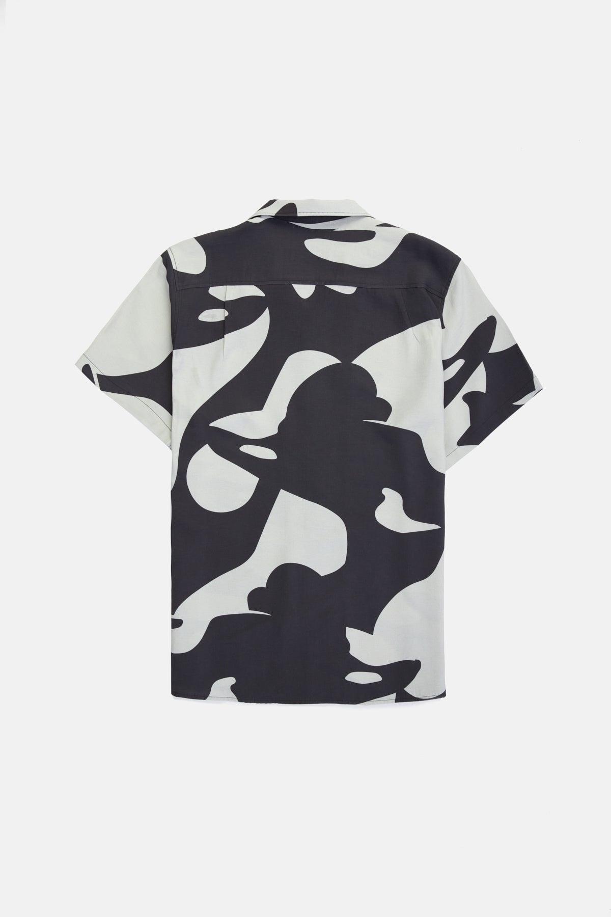 Orka All Over Print Oversize Gömlek - Siyah ( D Barkodlu)