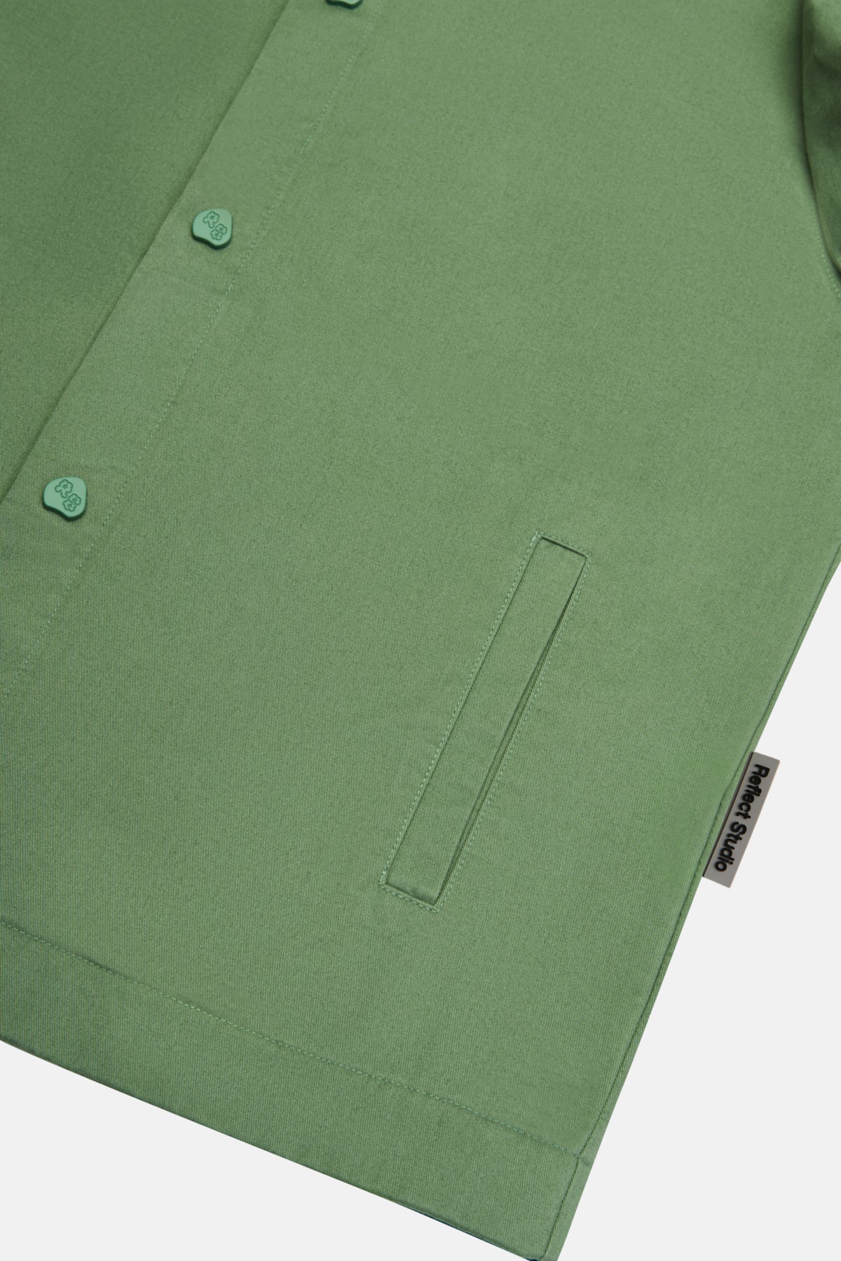 Logo Tag  Long Sleeve Light Jacket - Safari Green
