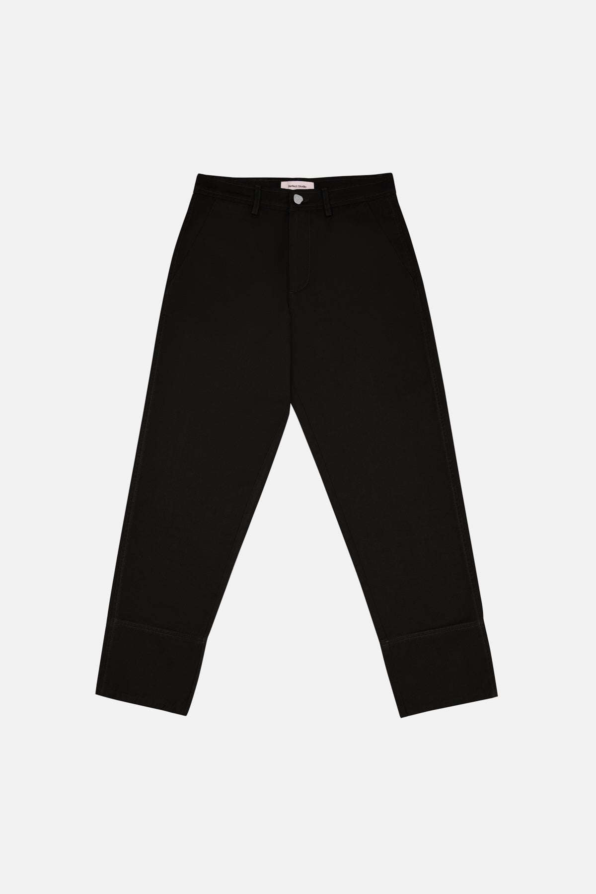Logo Tag Painter Pants - Black