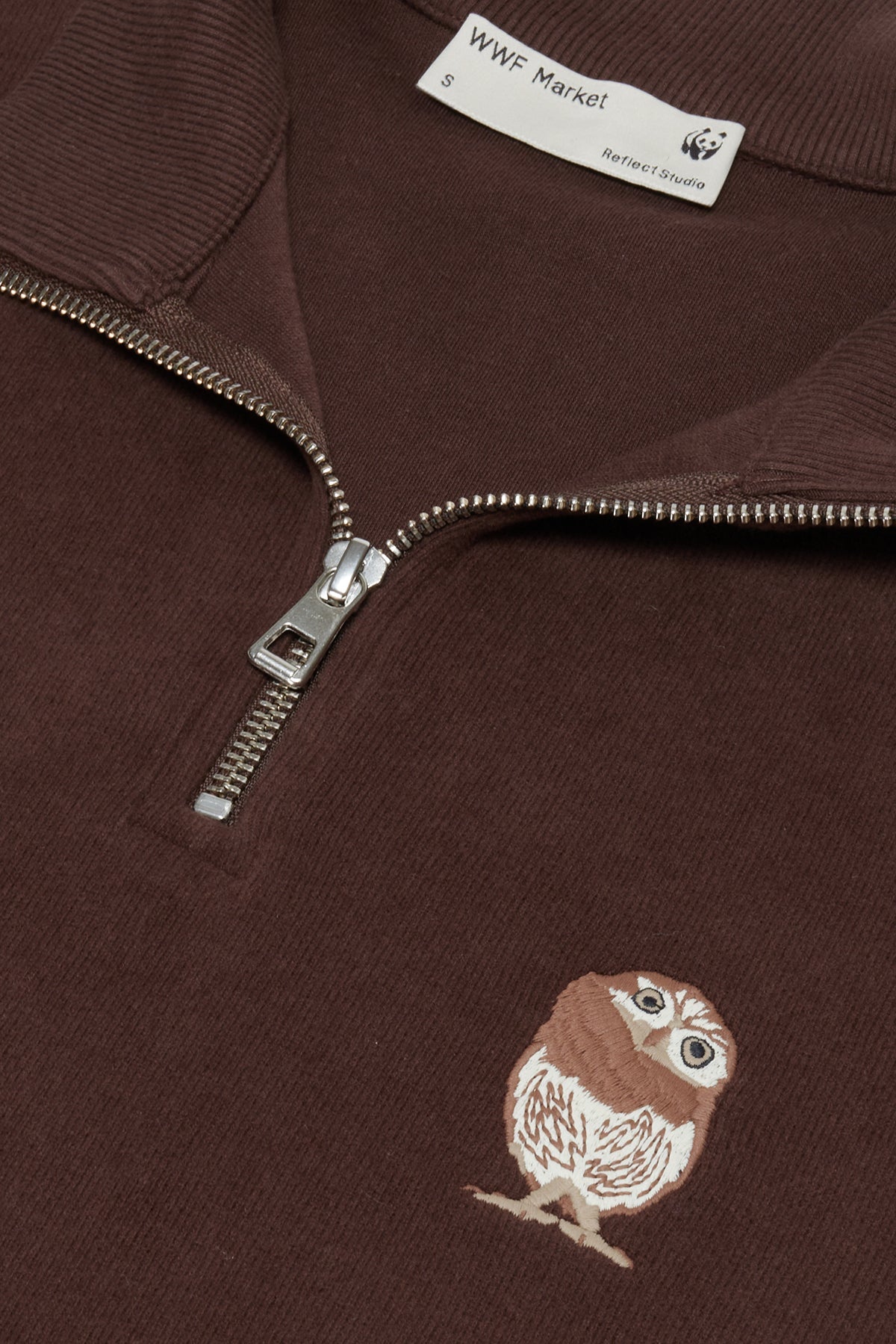 Cin Baykuşu SuperSoft Quarter-Zip Sweatshirt - Kahverengi