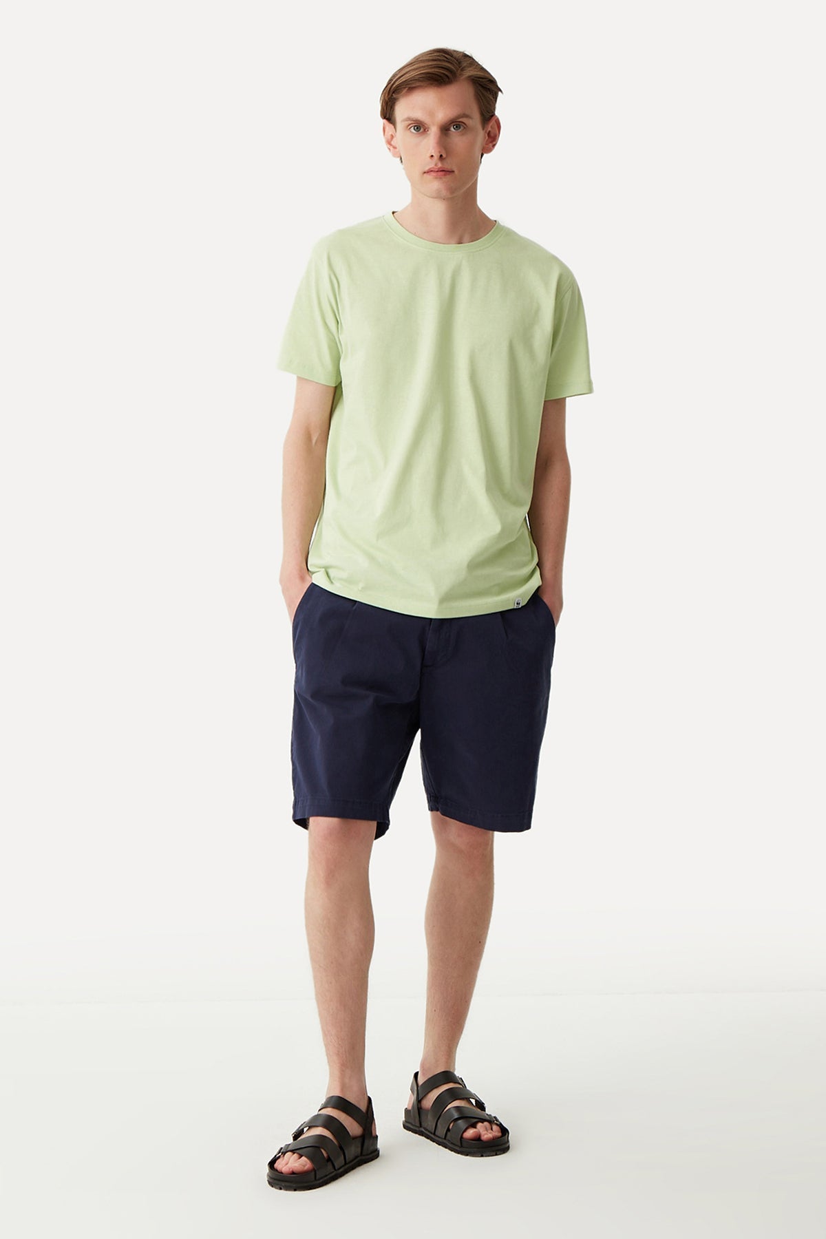 Basic Lightweight Erkek T-Shirt - Açık Yeşil