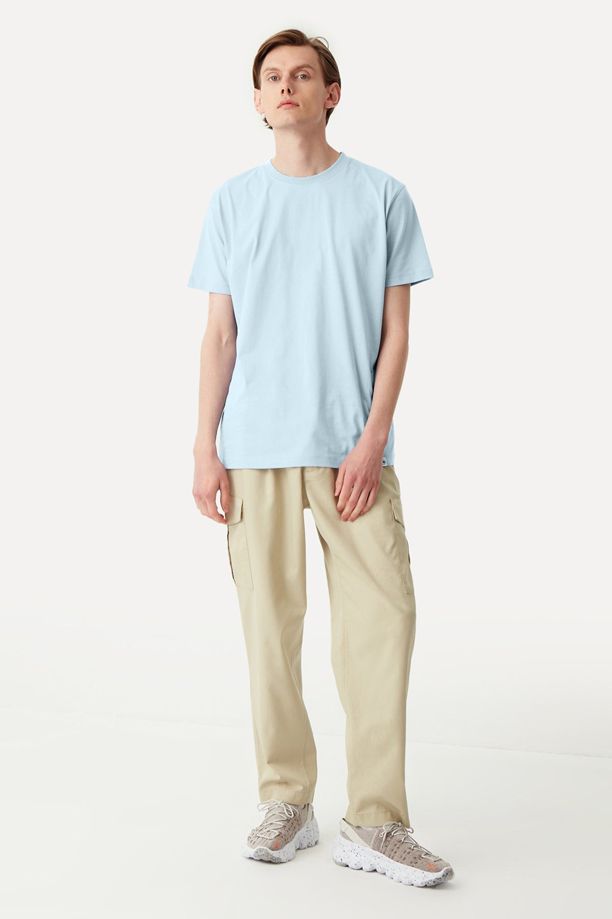 Basic Lightweight Erkek T-Shirt - Açık Mavi
