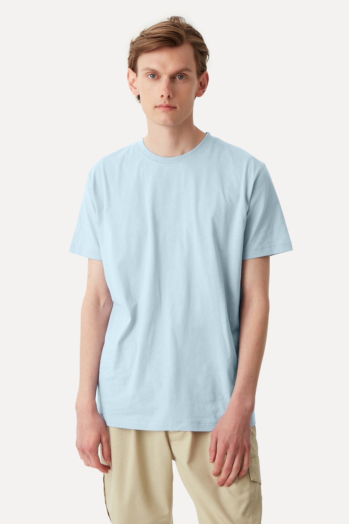 Basic Lightweight Erkek T-Shirt - Açık Mavi