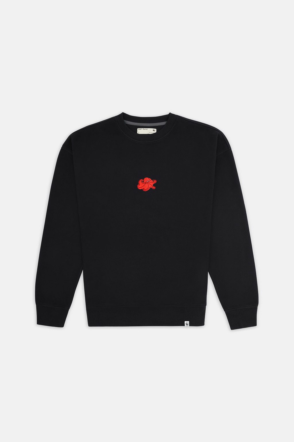 Ahtapot Oversize SuperSoft Sweatshirt - Siyah