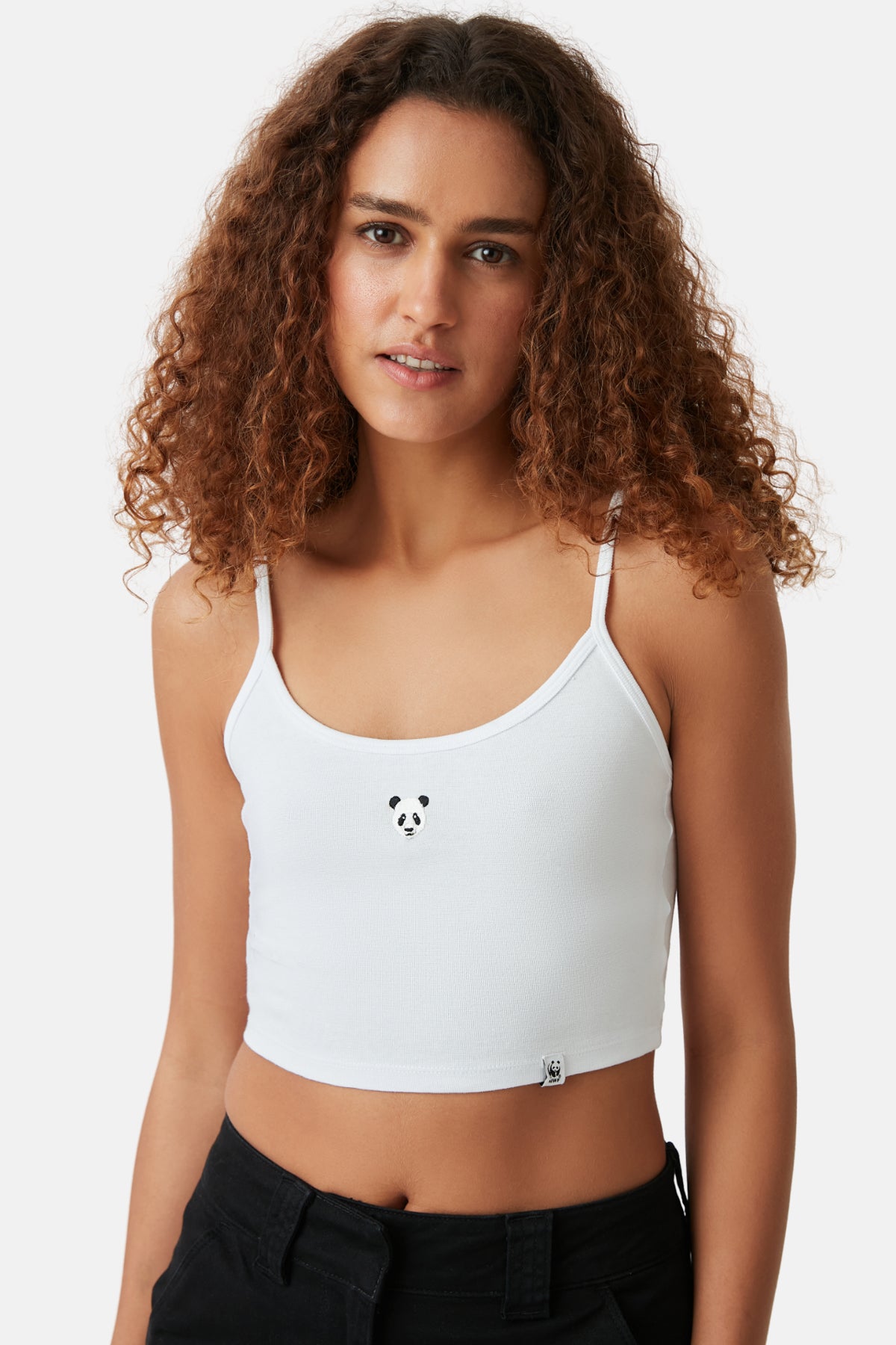 Panda Crop Atlet - Beyaz