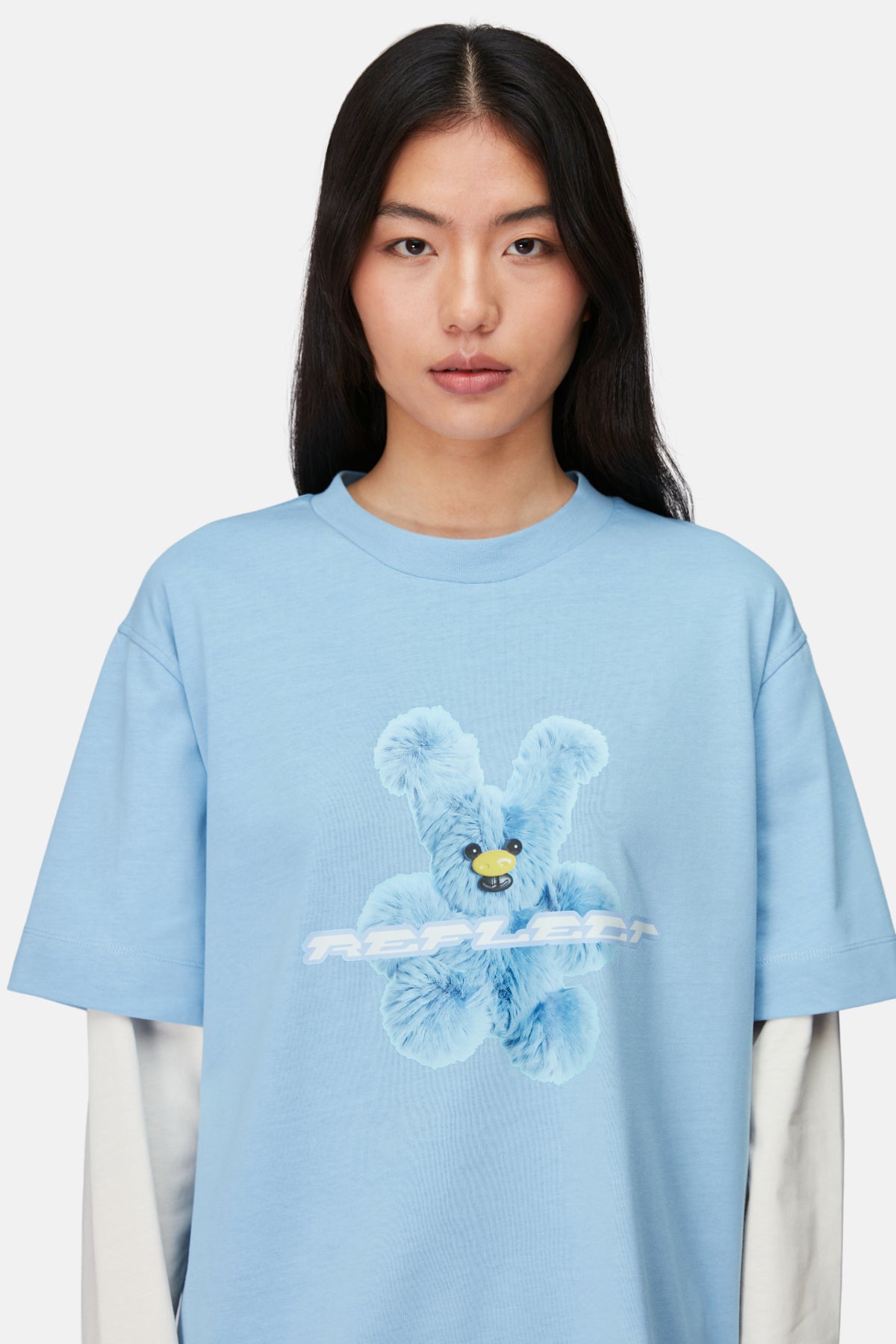 Super Teddy Double Sleeve T-shirt - Powder Blue