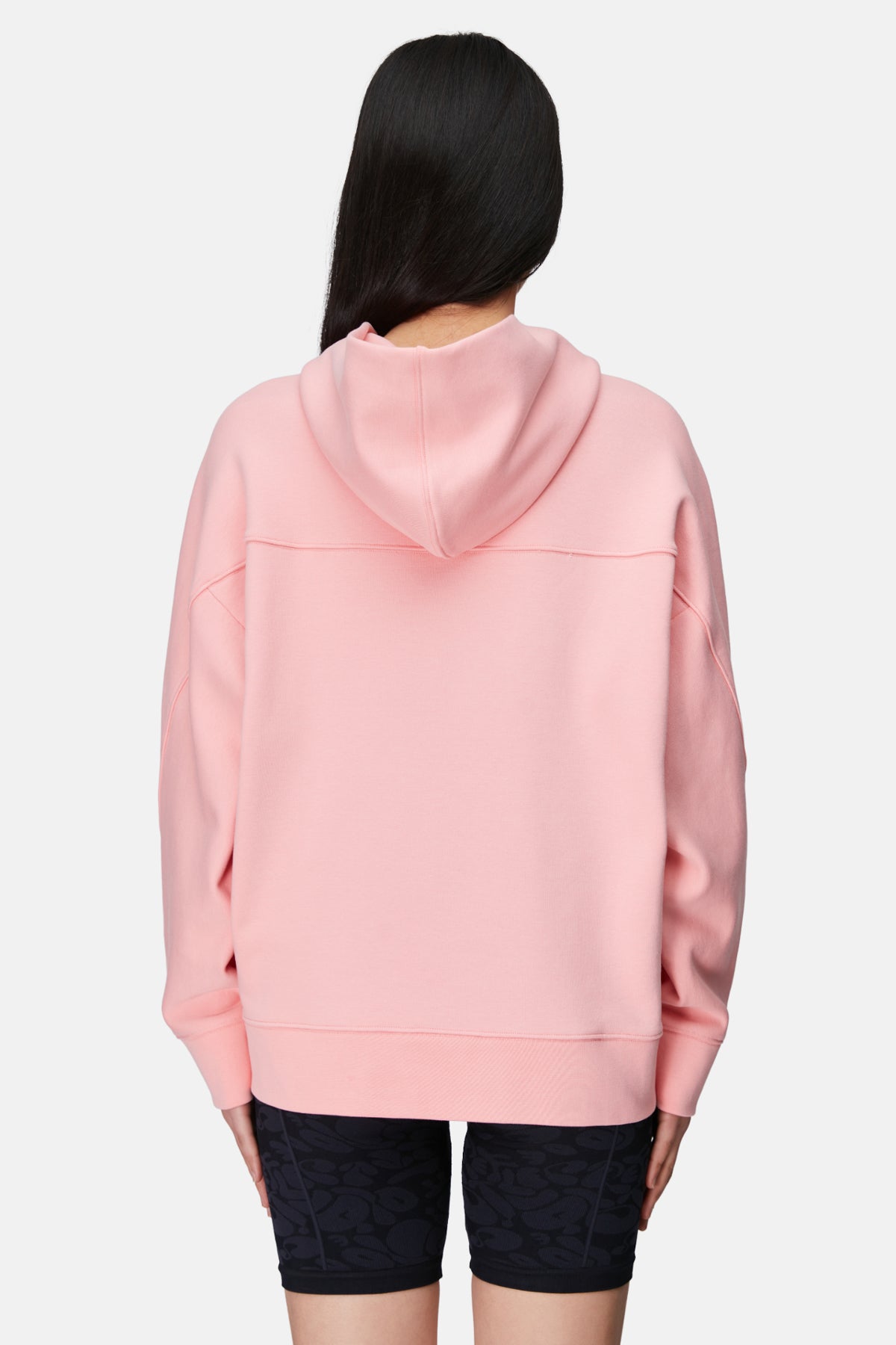 Logo Tag Relaxed Fit Hoodie - Pink