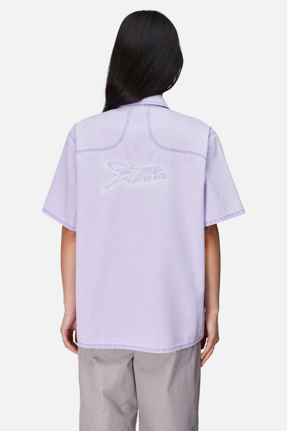 Logo Short Sleeve Shirt - Purple