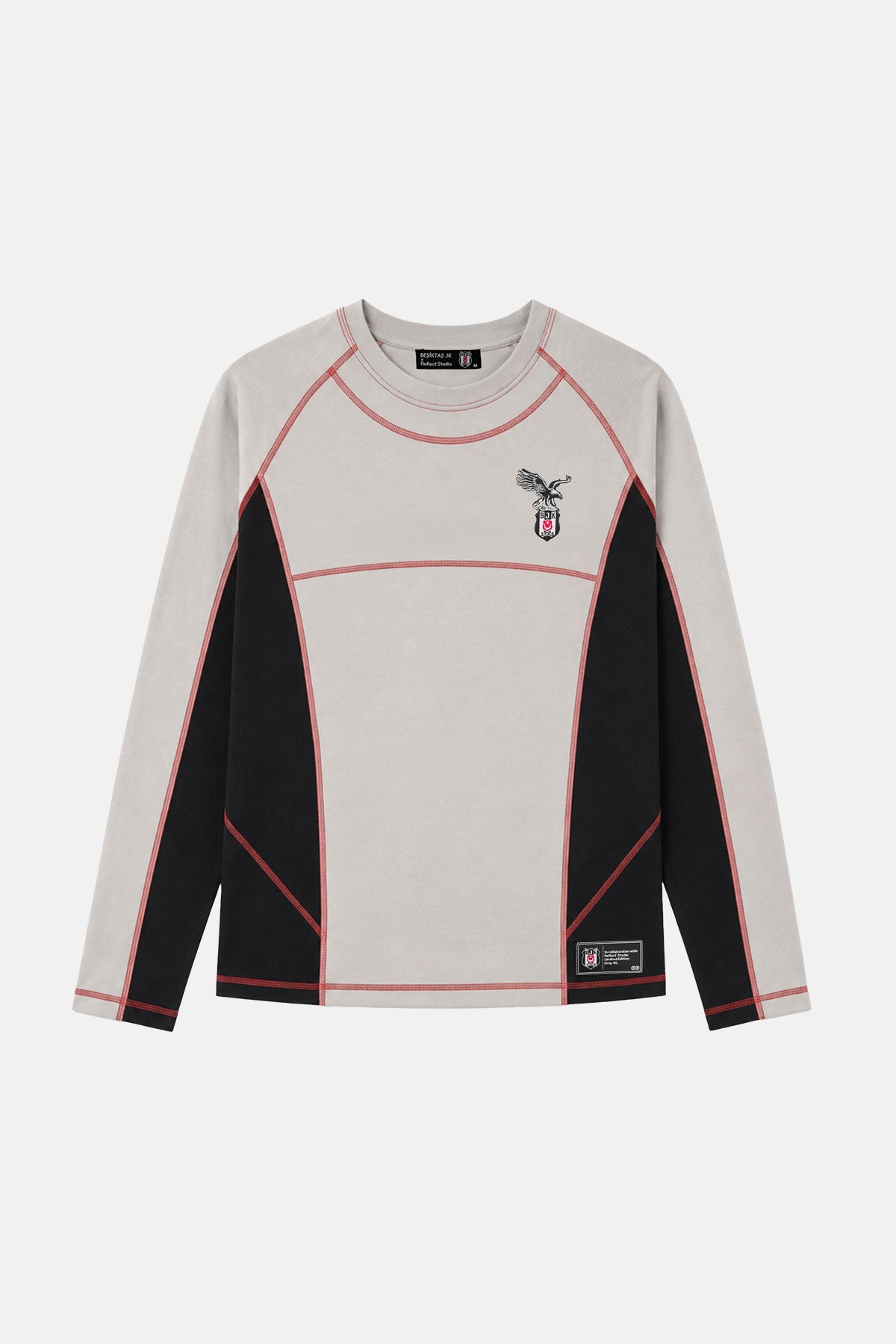 Beşiktaş Premium Uzun Kollu T-shirt - Siyah/Gri