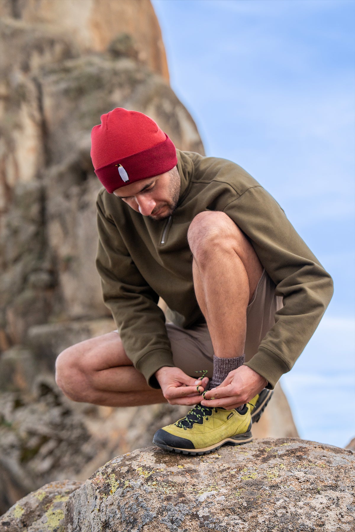 İmparator Penguen Bere - Kırmızı