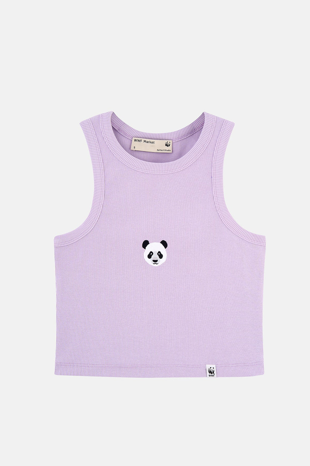 Panda Ribana Halter Yaka Crop Atlet - Lila