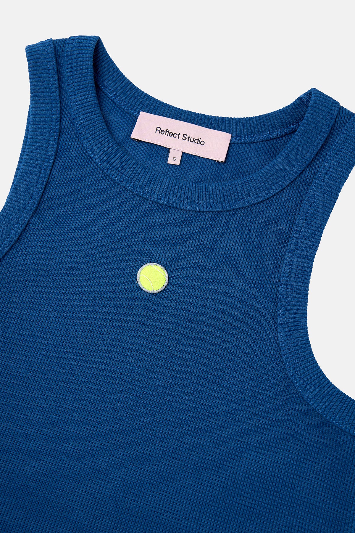 Tennis Ball Ribana Halter Yaka Ribana Crop Top - Açık Mavi