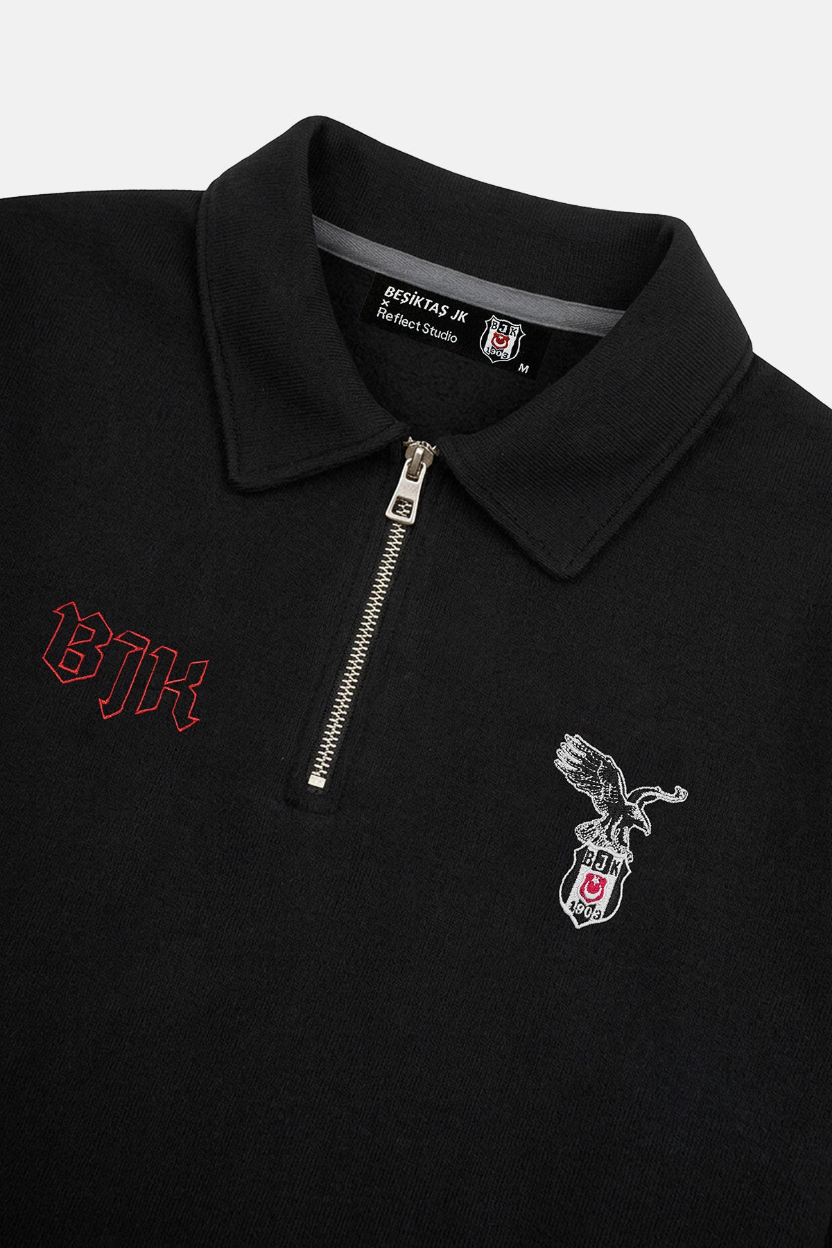 Beşiktaş Q-Zip Polo Yaka Polar - Siyah