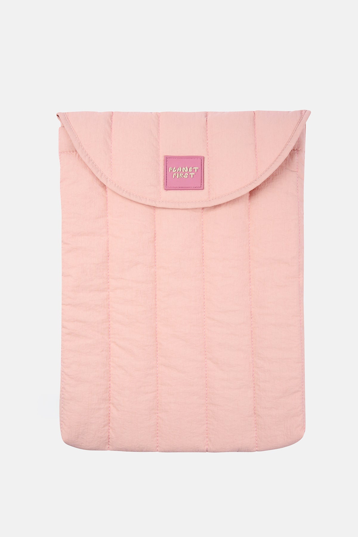 Planet First Puffer Laptop Case - Pembe