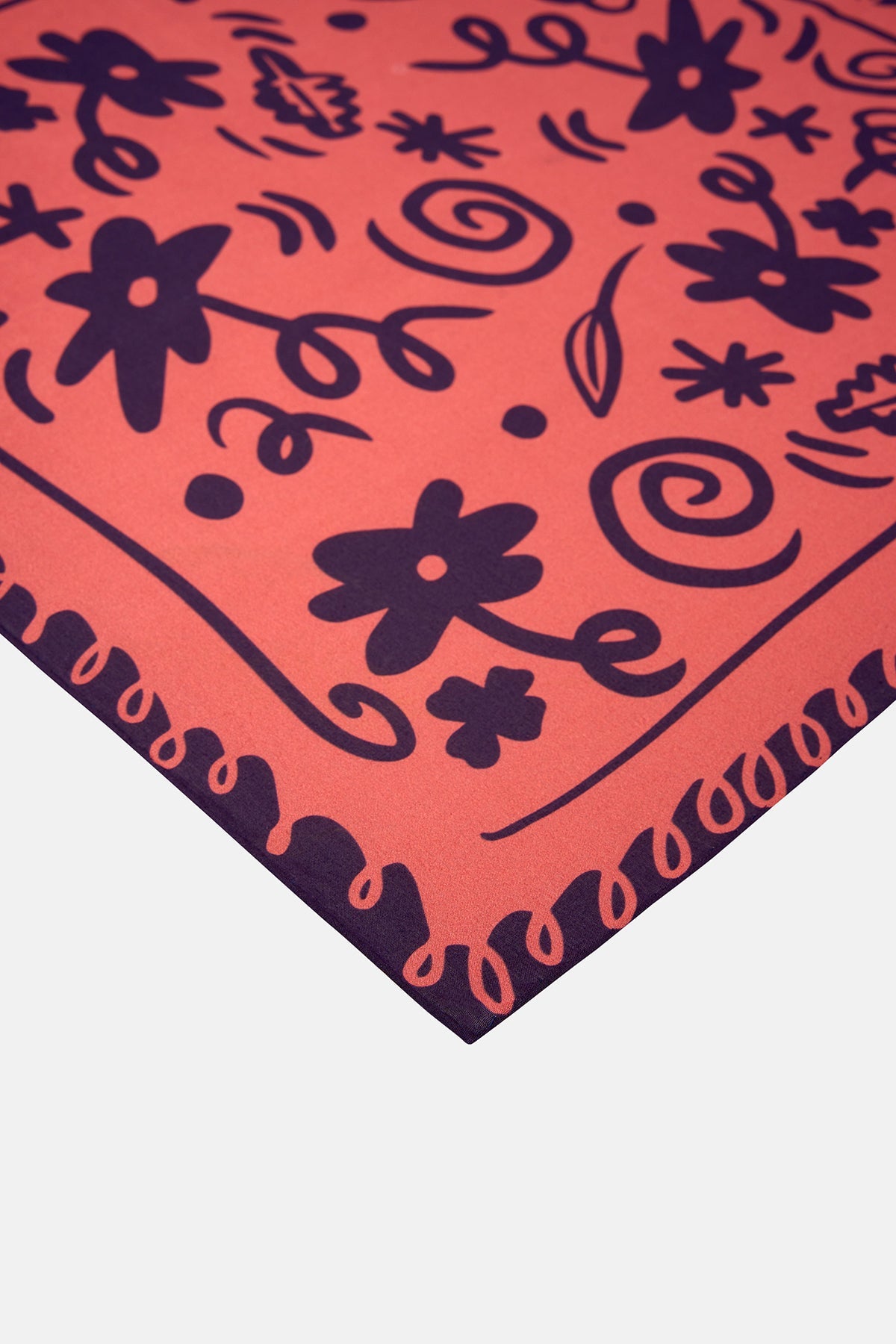 Flowers Bandana - Kırmızı/Siyah