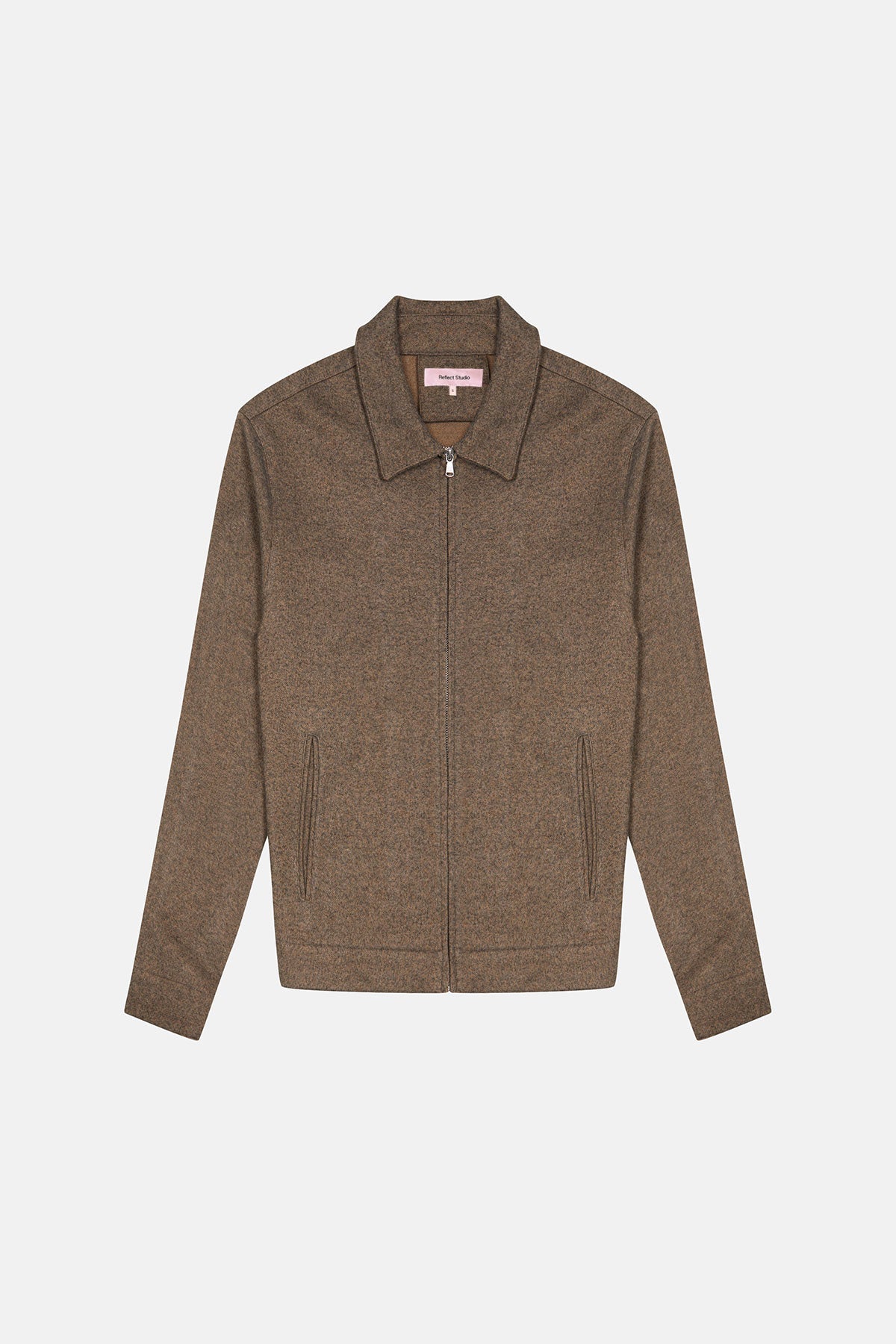 SuperSoft Fermuarlı Ceket - Kahve