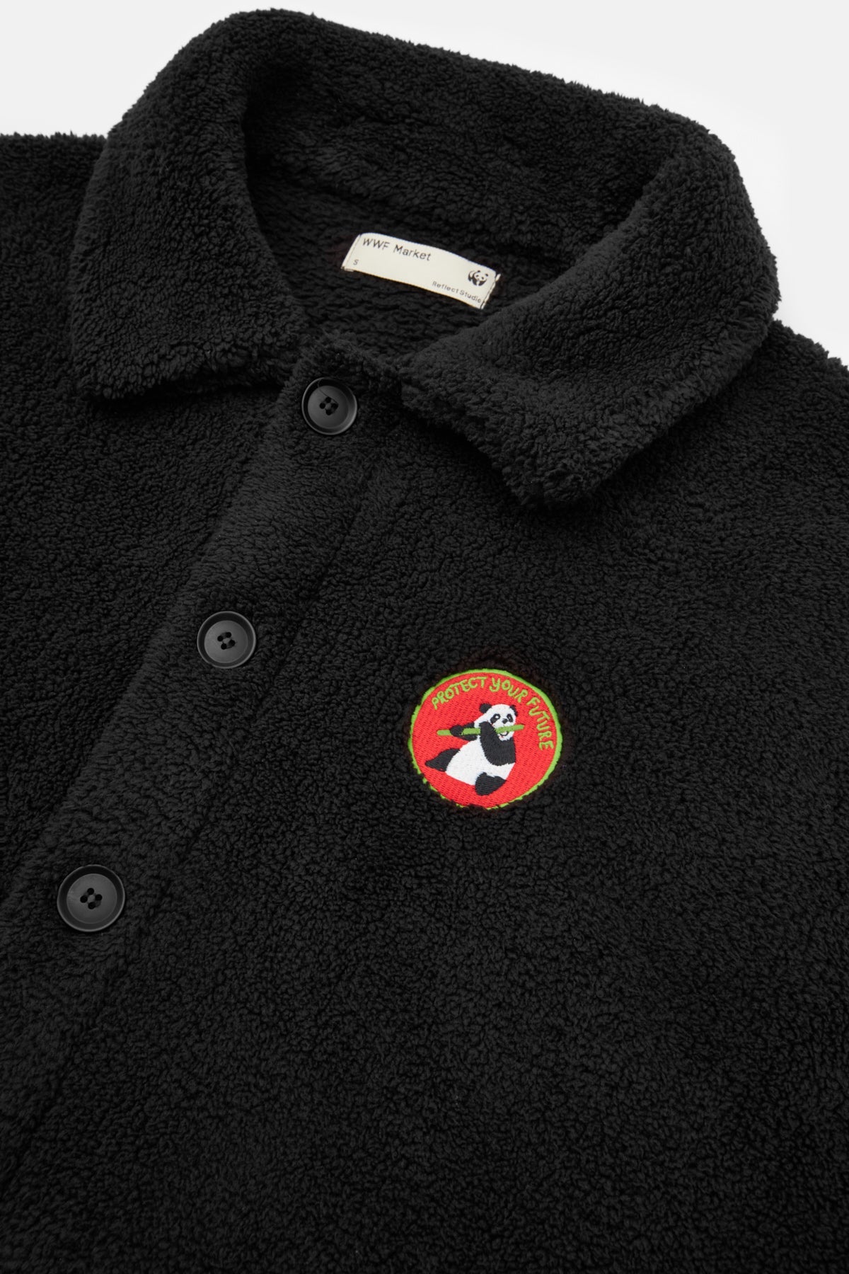 Giant Panda Sherpa Ceket - Siyah