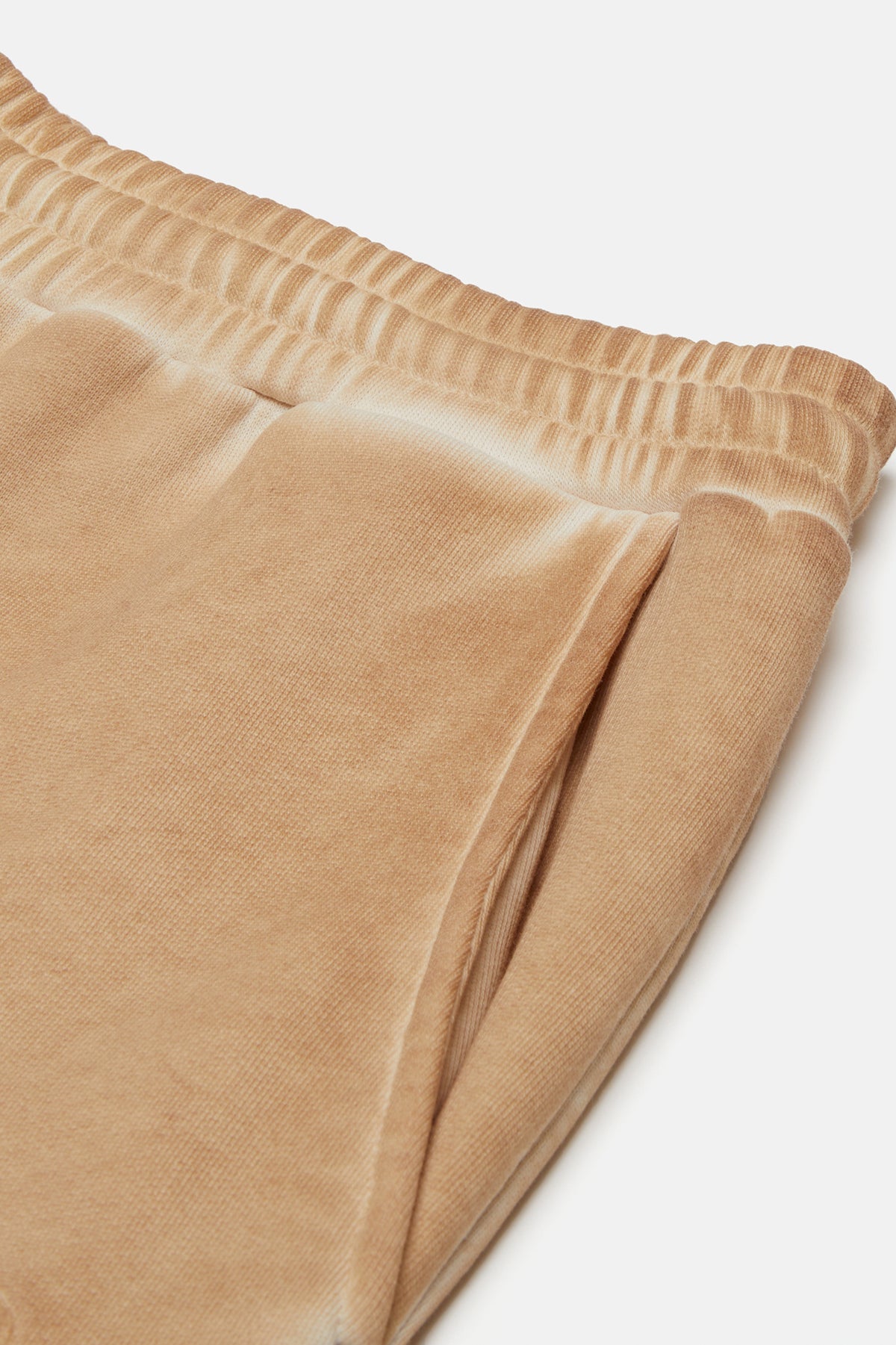 Logo Embroidered Washed Men Sweatpants - Latte