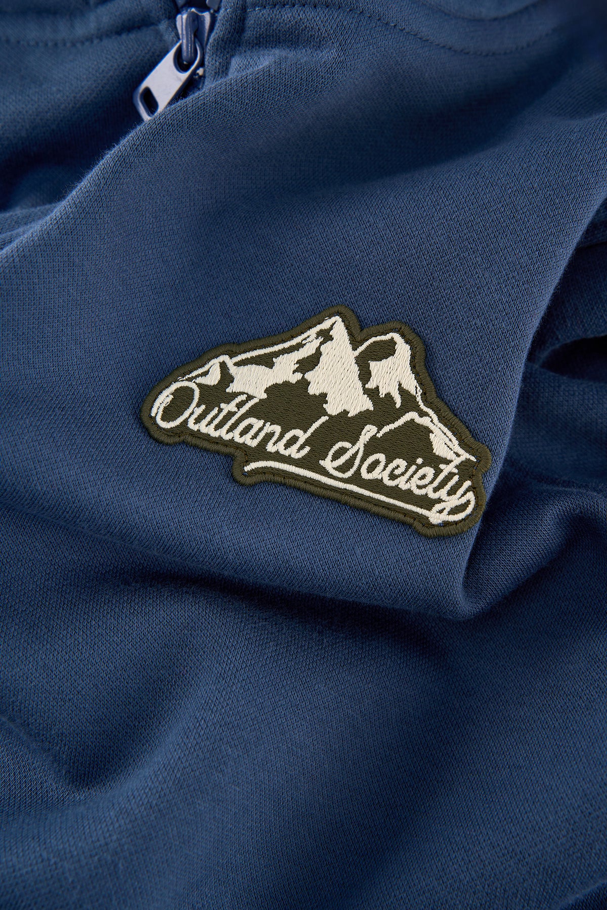 Wander Free Wolf Soft Fleece Çocuk Full Zip Hoodie - Mavi