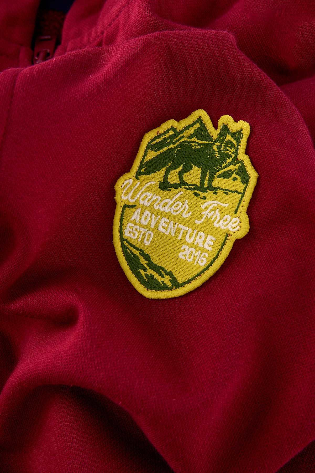 Living Planet Soft Fleece Çocuk Full Zip Hoodie - Bordo