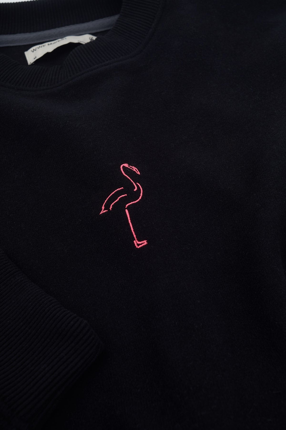 Flamingo SuperSoft Crop Sweatshirt - Siyah