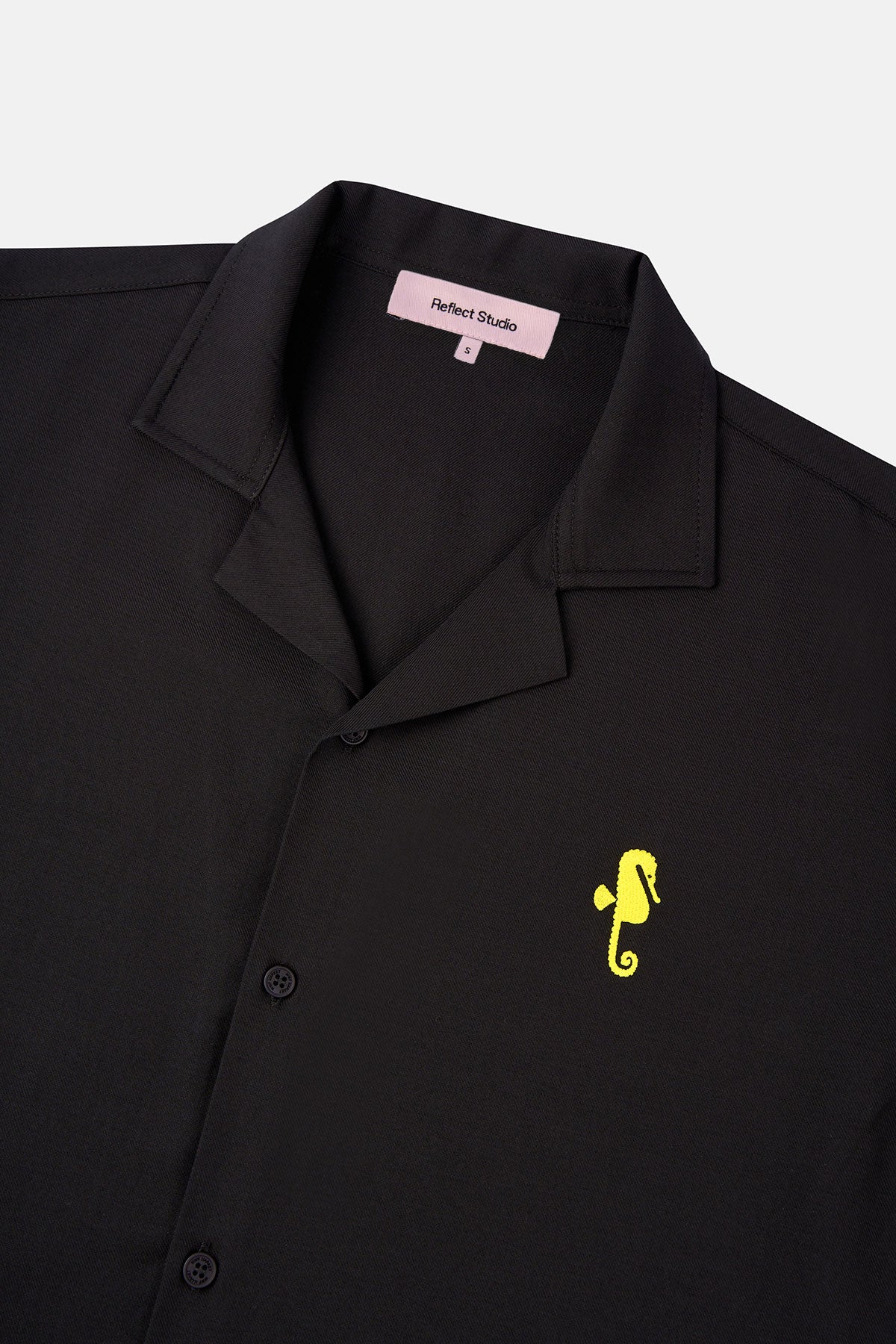 Denizatı Tencel Kısa Kol Gömlek - Siyah