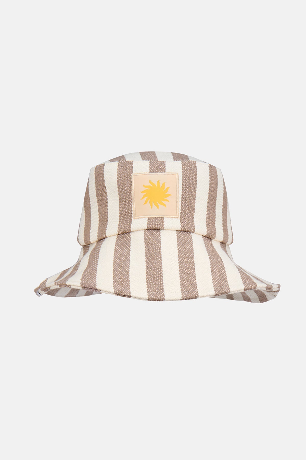 Güneş Canvas Bucket Hat - Kahverengi/Bej