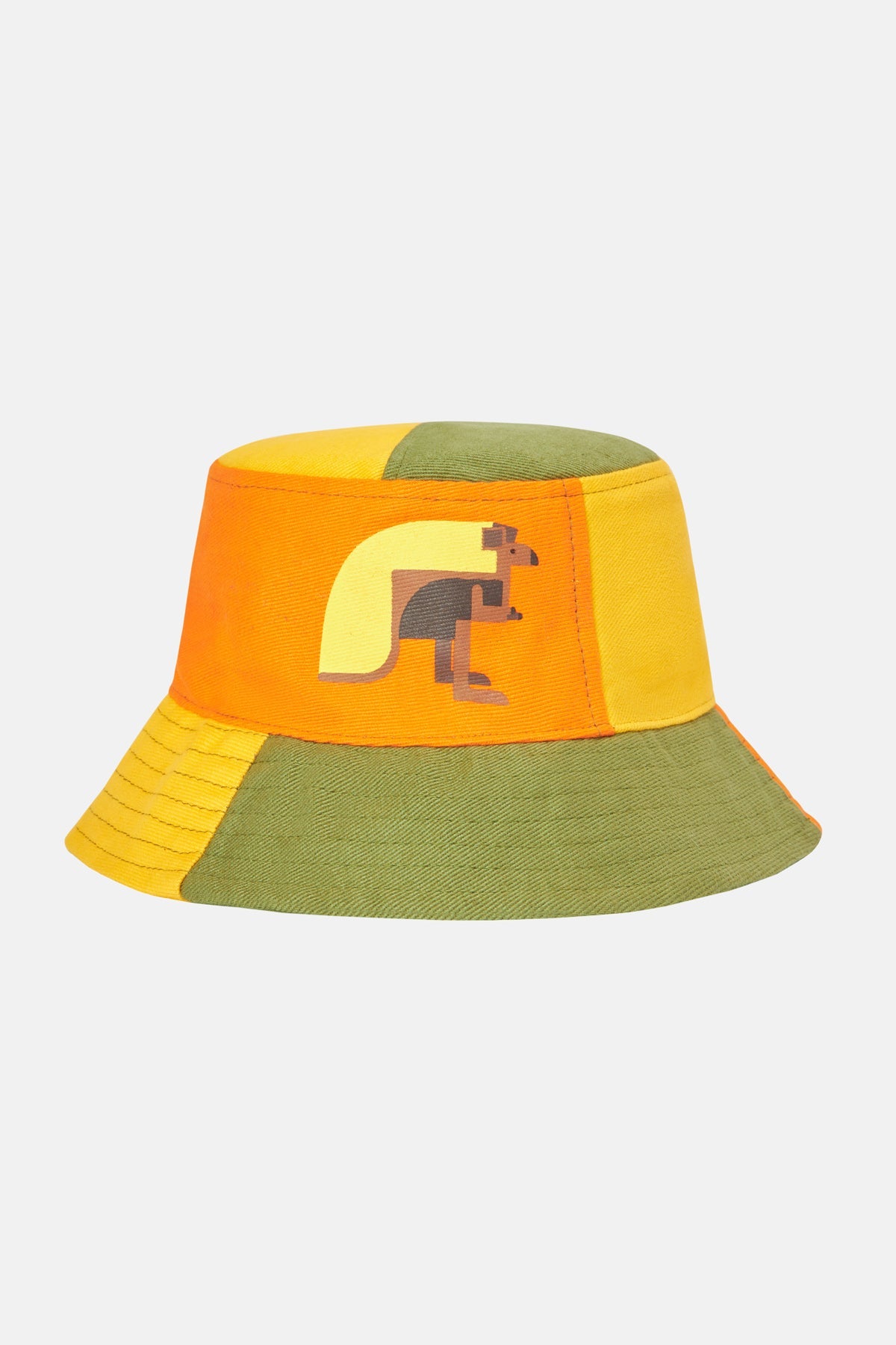 Kanguru Colorblock Bucket Hat - Blok renkli